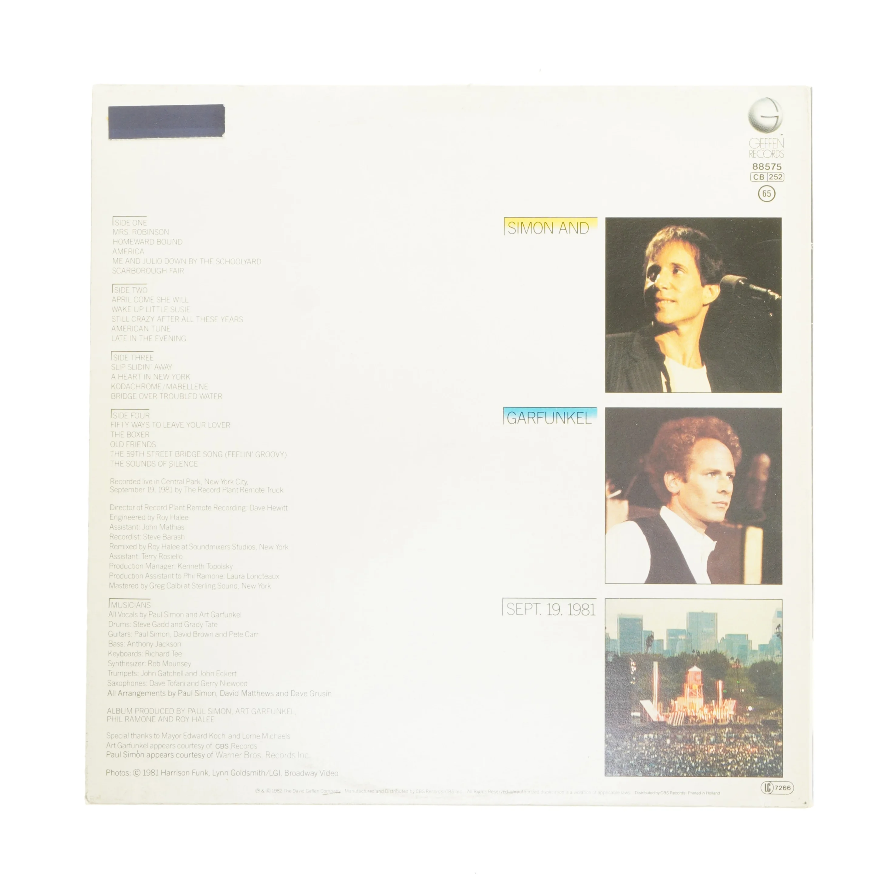 Simon and Garfunkel: The Concert in Central Park LP