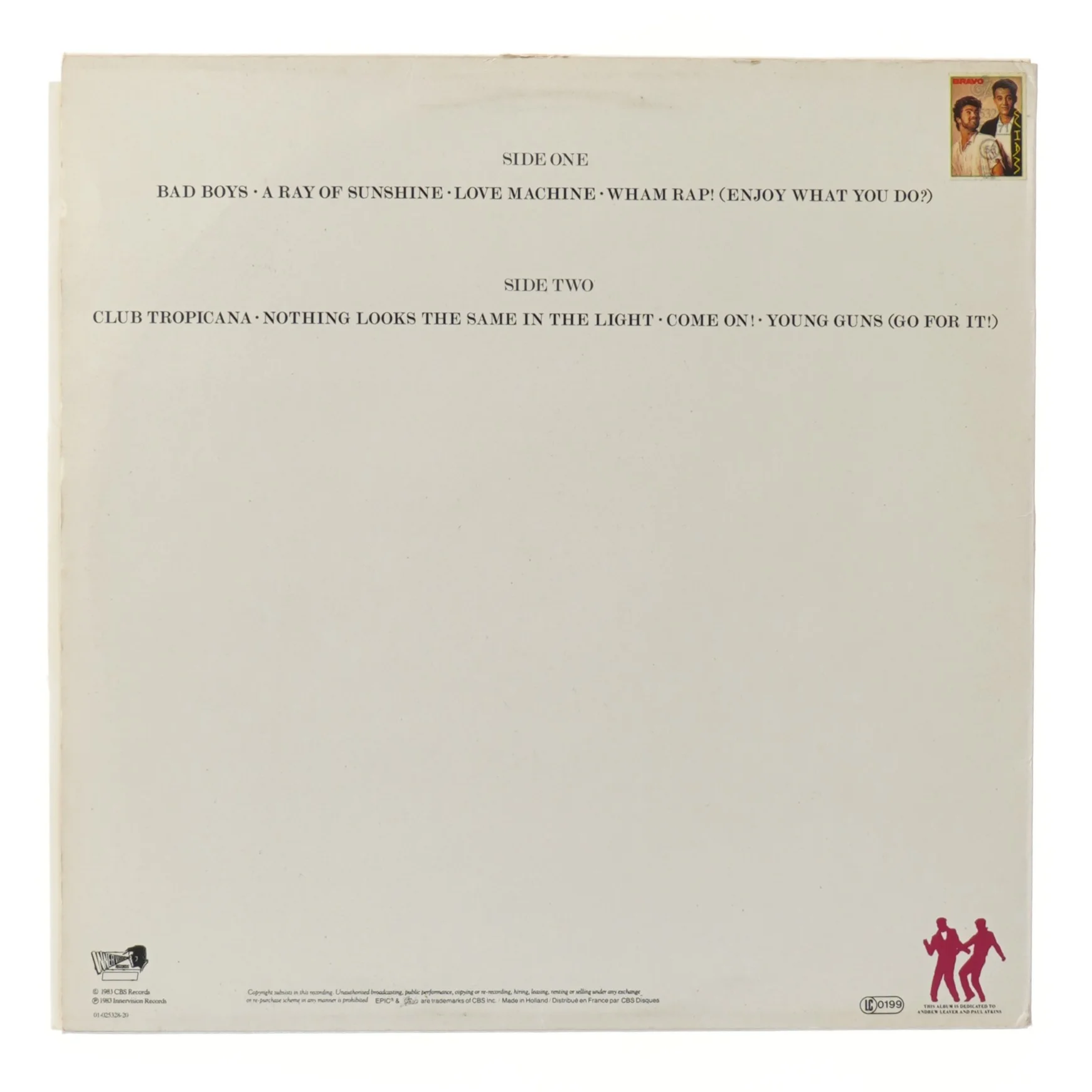 Wham! - Fantastic LP fra Wham!