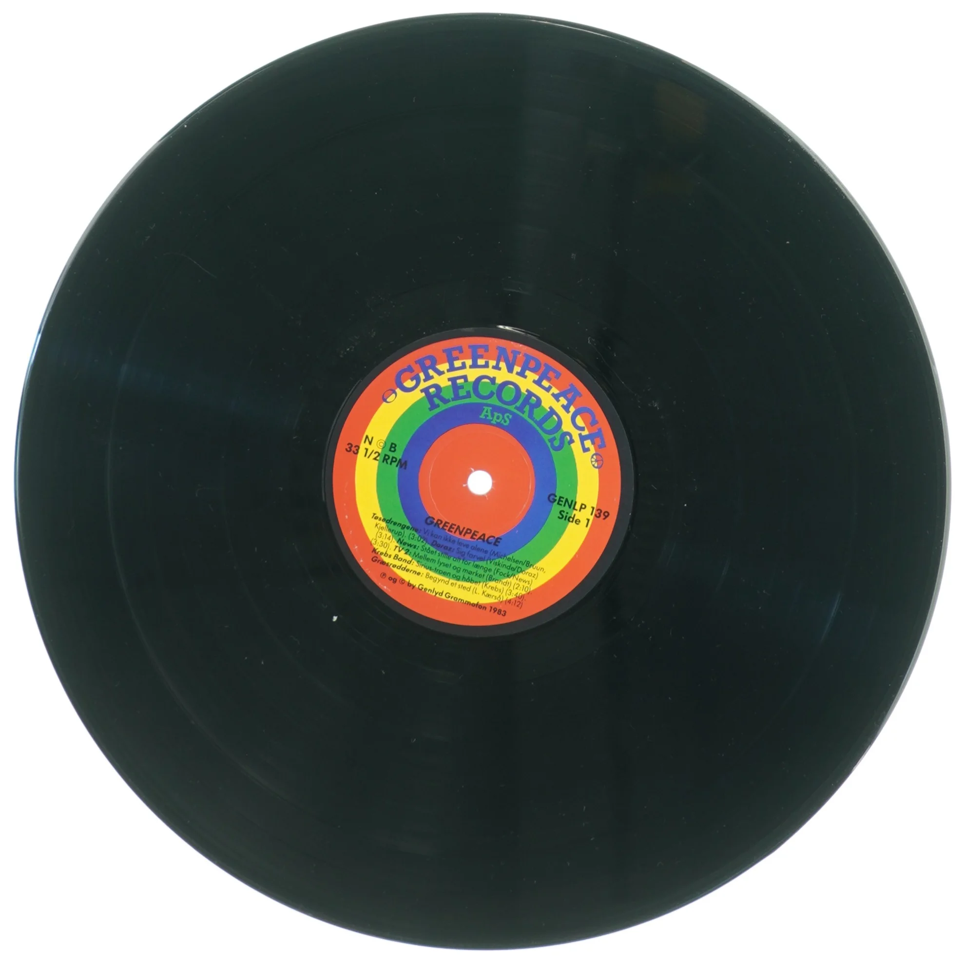 Greenpeace vinylplade fra Greenpeace Records (str. 31 x 31 cm)