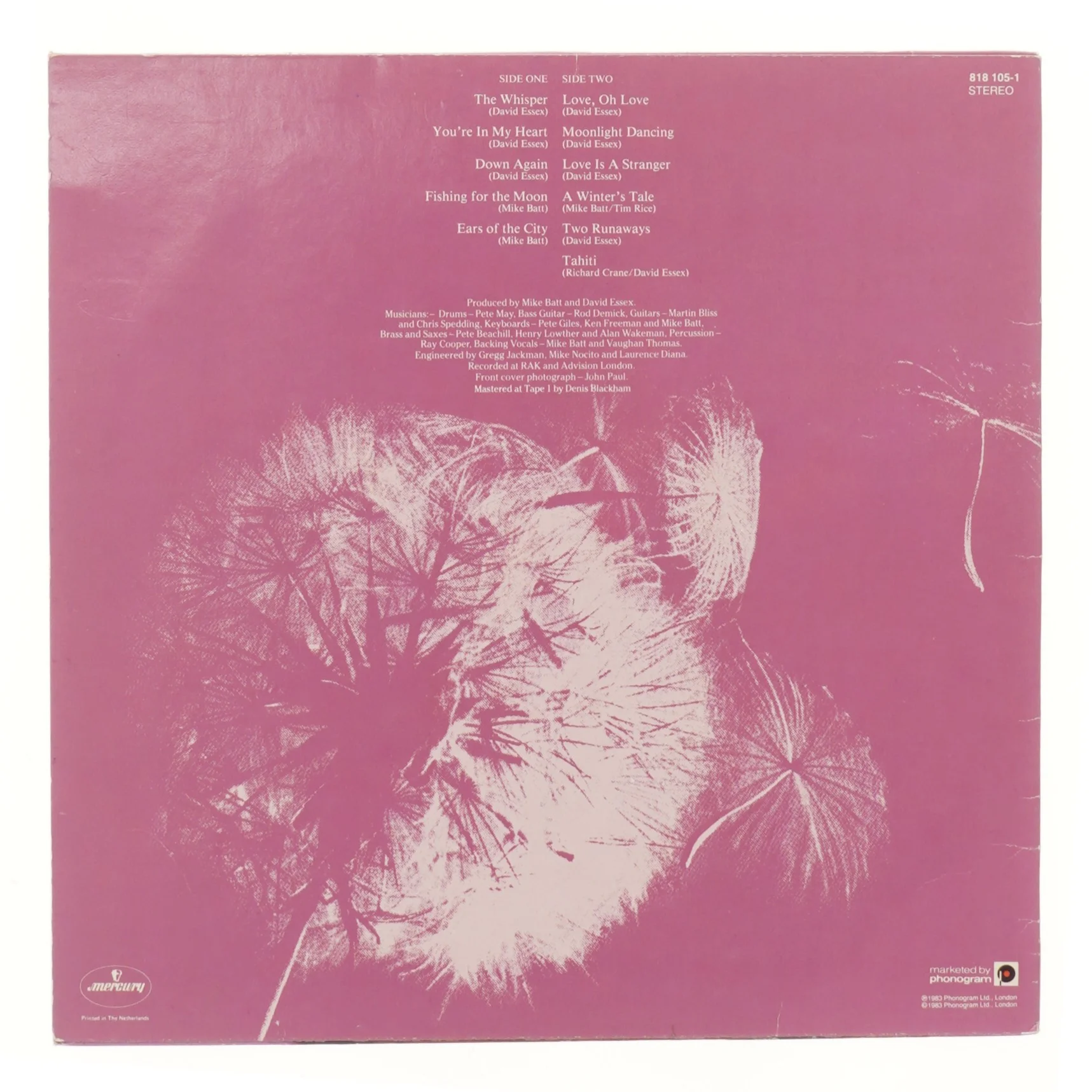 David Essex - The Whisper LP fra David Essex