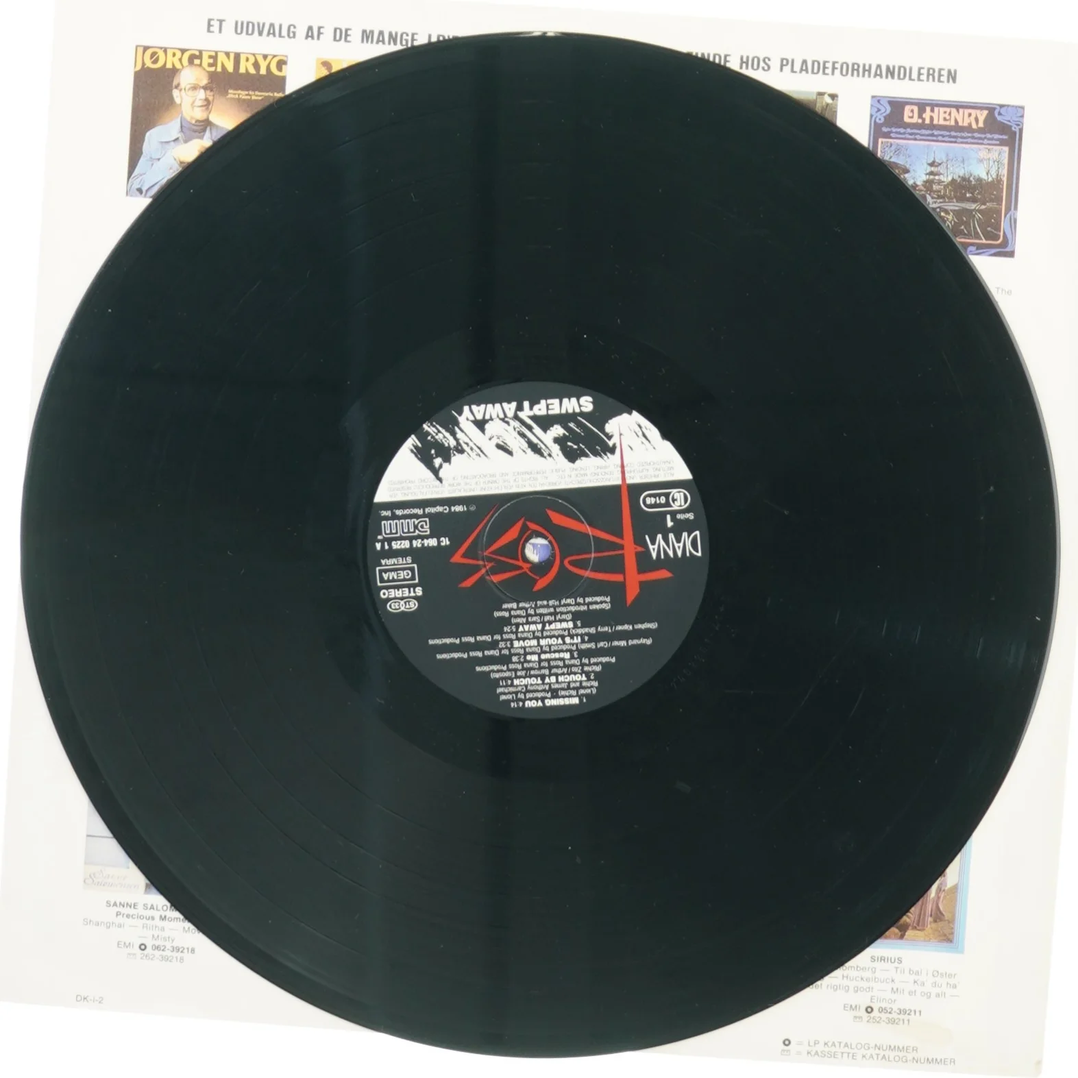 Diana Ross: Swept away (LP) fra Capitol Records (str. 30 cm)