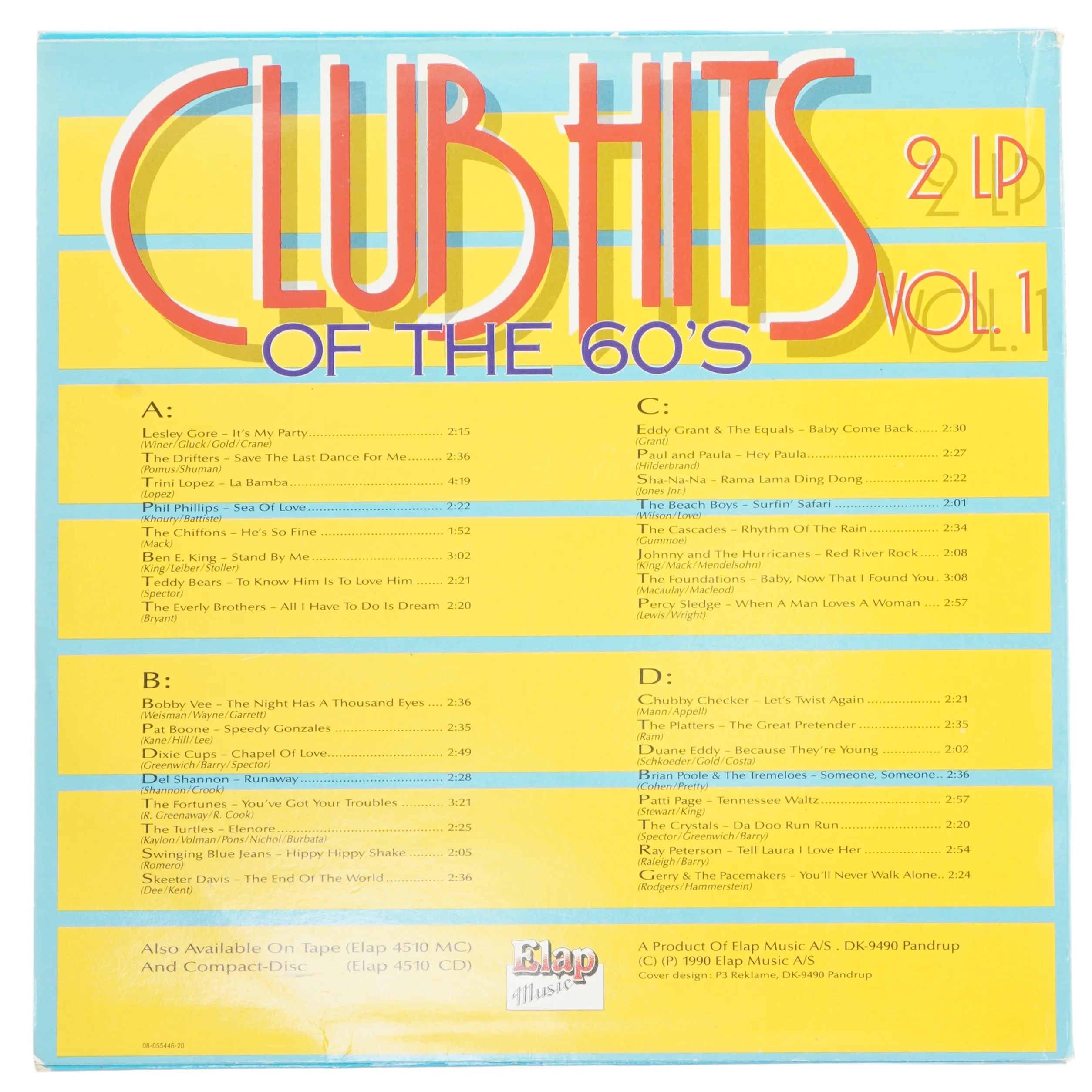 Club Hits Of The 60's Vol. 1 LP fra Elap Music