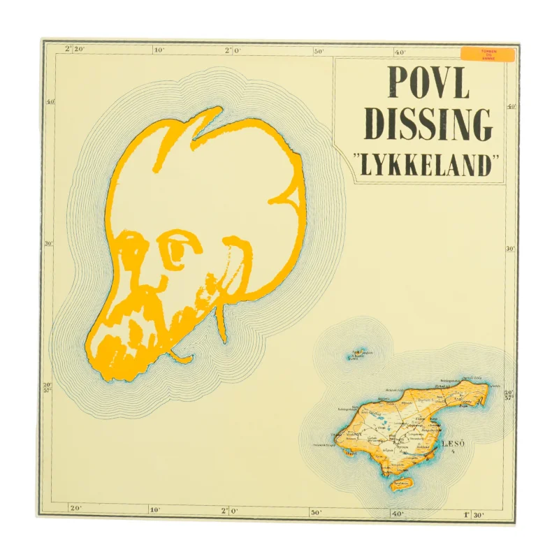 Povl Dissing 'Lykkeland' Vinylplade fra Exlibris (str. 31 x 31 cm)