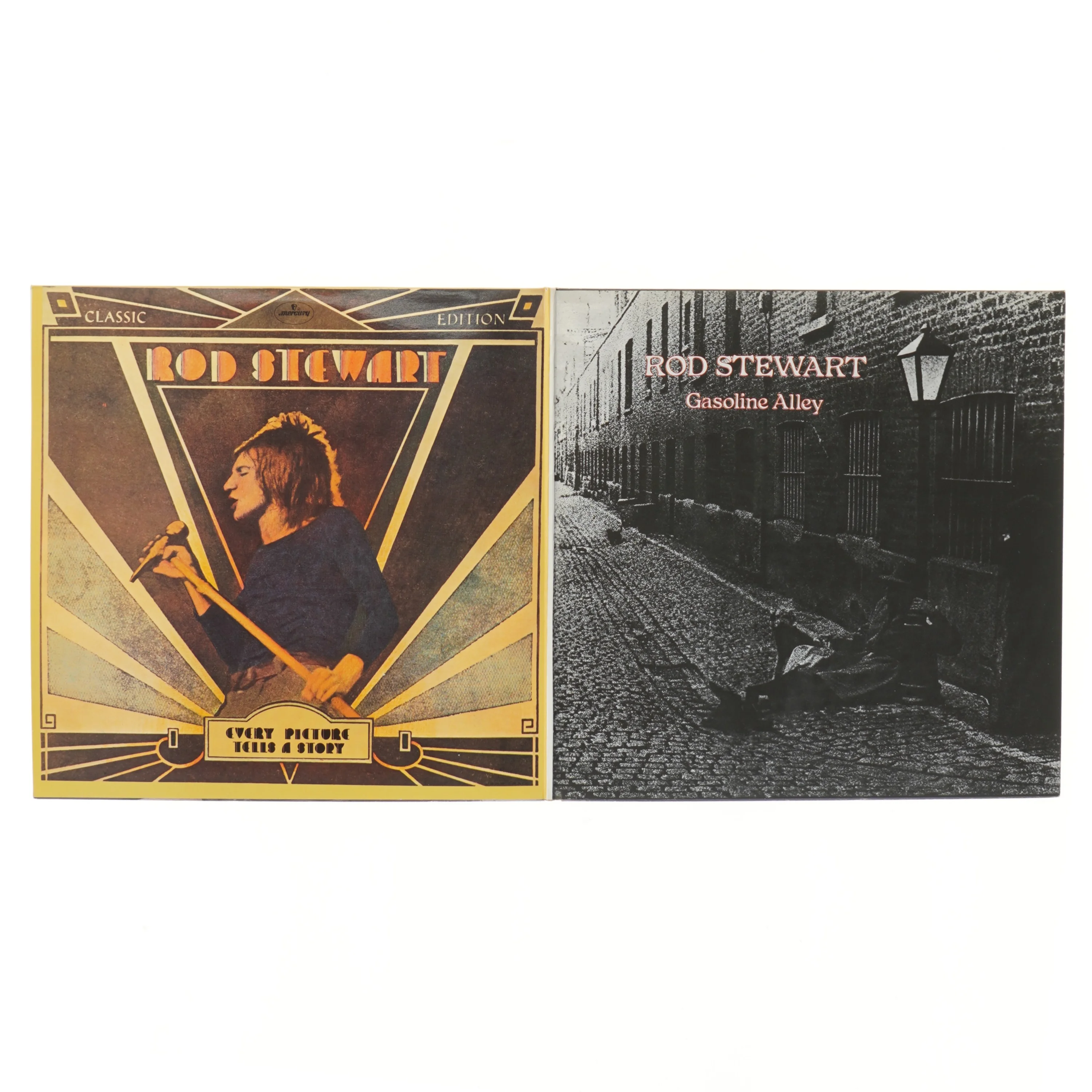Rod Stewart vinylalbum: Gasoline Alley og Every Picture Tells a Story