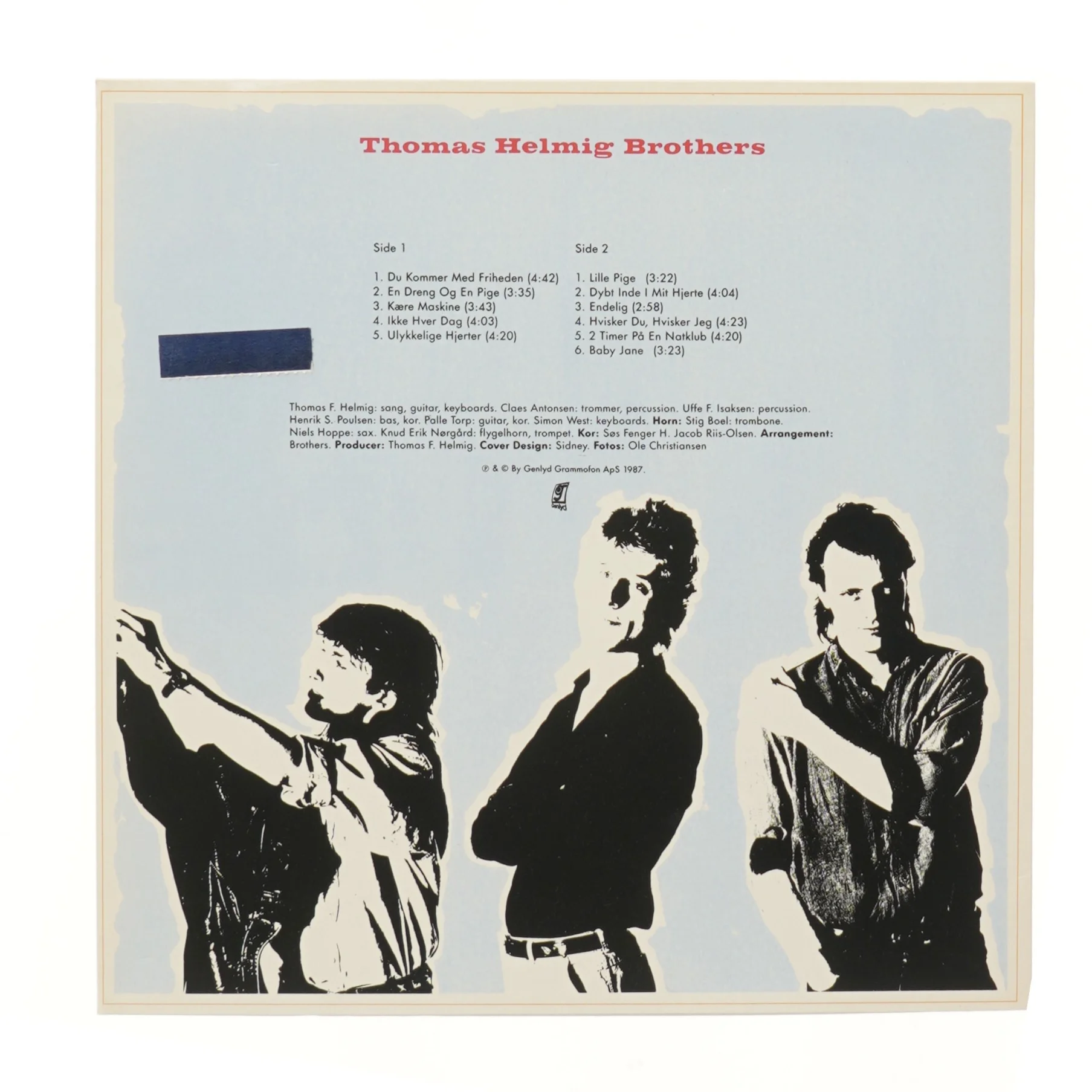 Thomas Helmig Brothers vinyl album fra Thomas Helmig Brothers