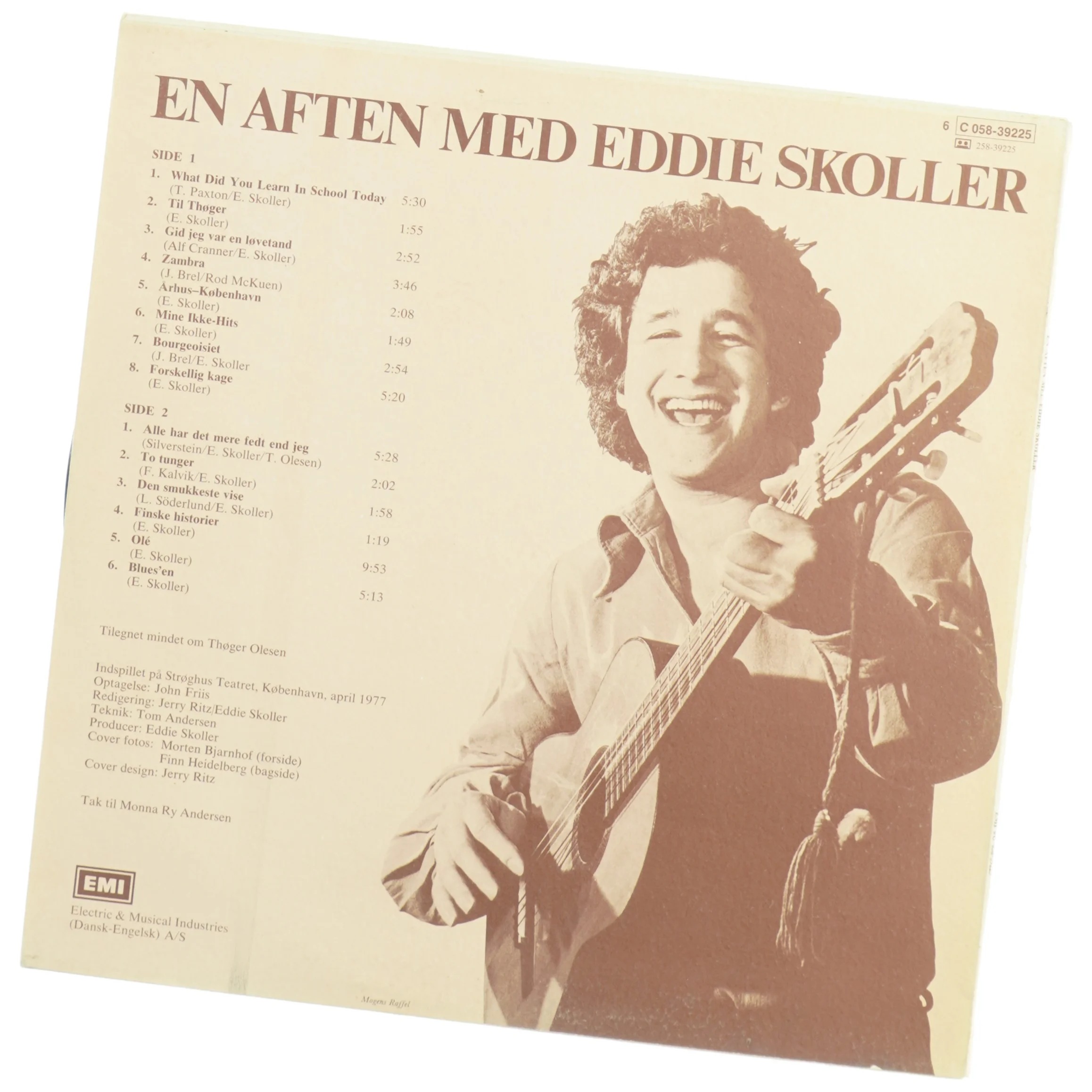 Eddie Skoller En aften med LP (str. 31 x 31 cm)