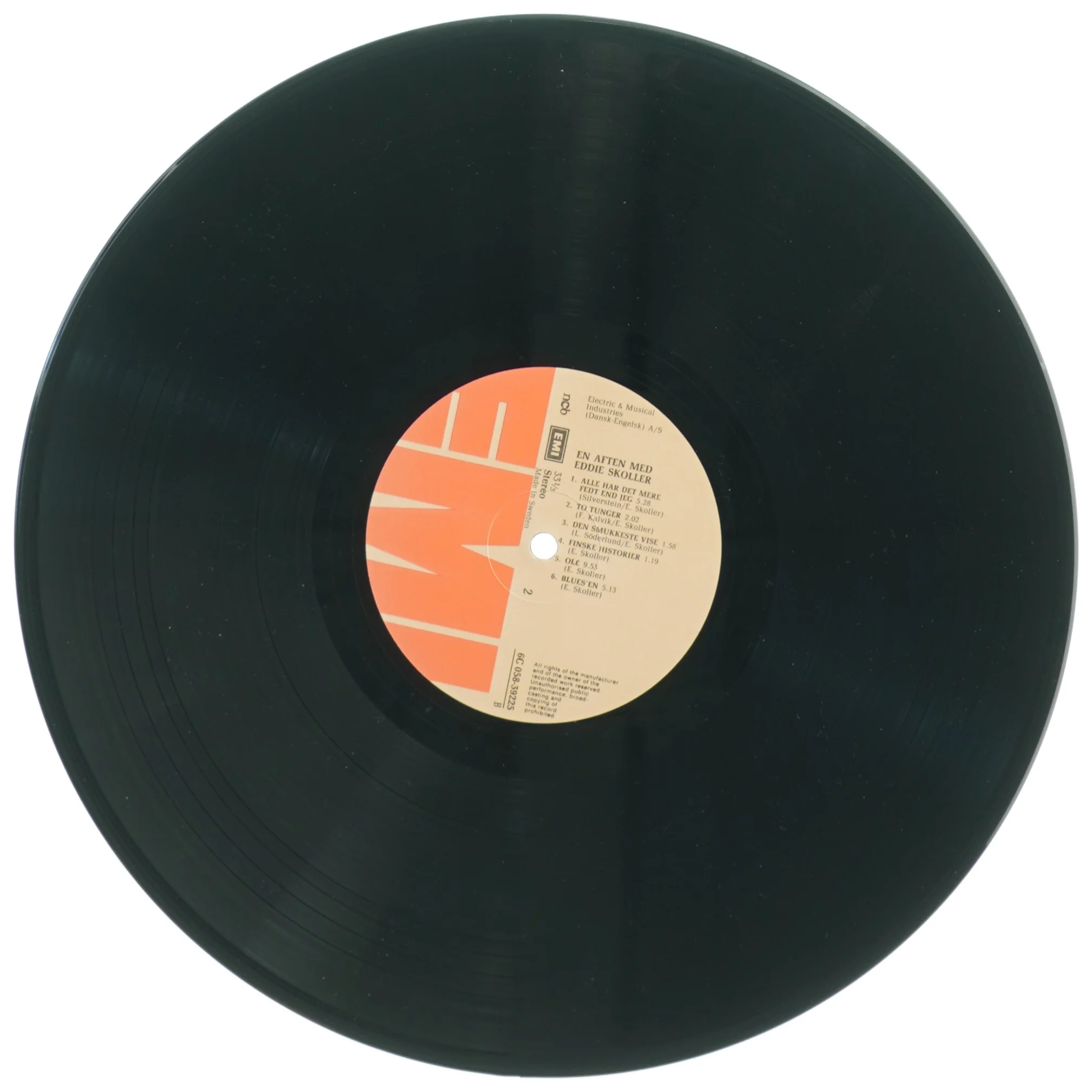 Eddie Skoller En aften med LP (str. 31 x 31 cm)