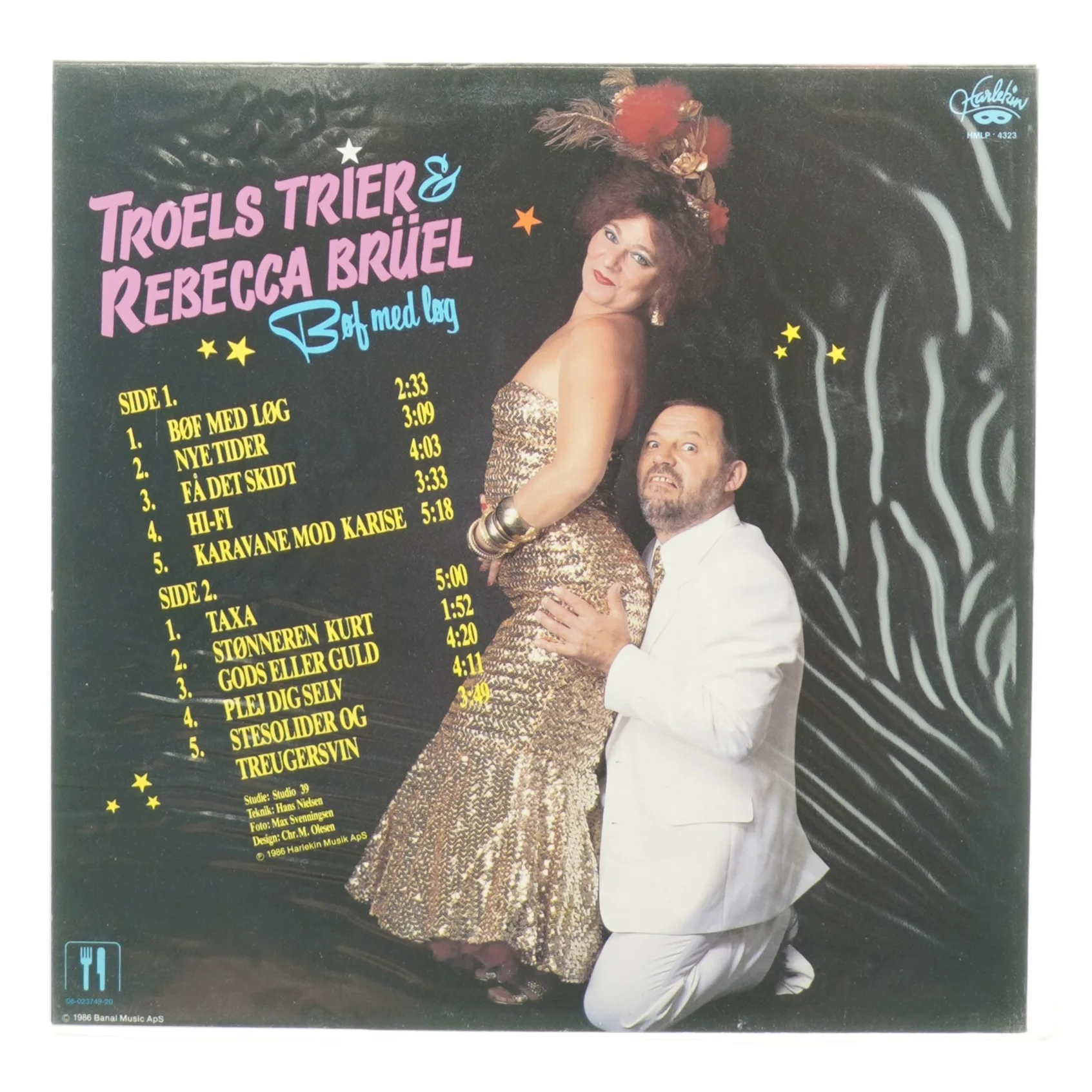 Troels Trier og Rebecca Bruel: bøf med løg (LP) fra Harlekin (str. 30 cm)