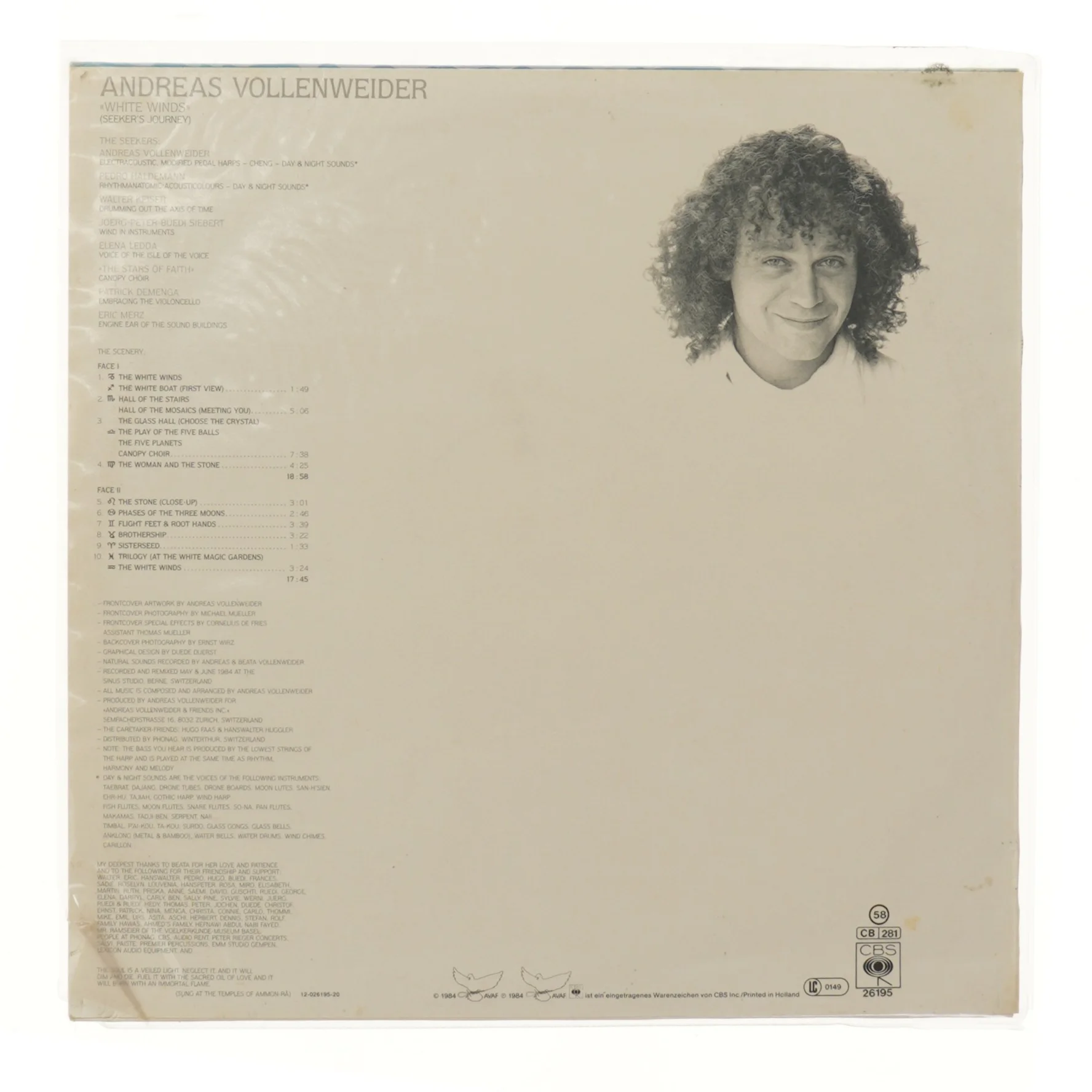 Andreas Vollenweider White Winds LP fra Andreas Vollenweider