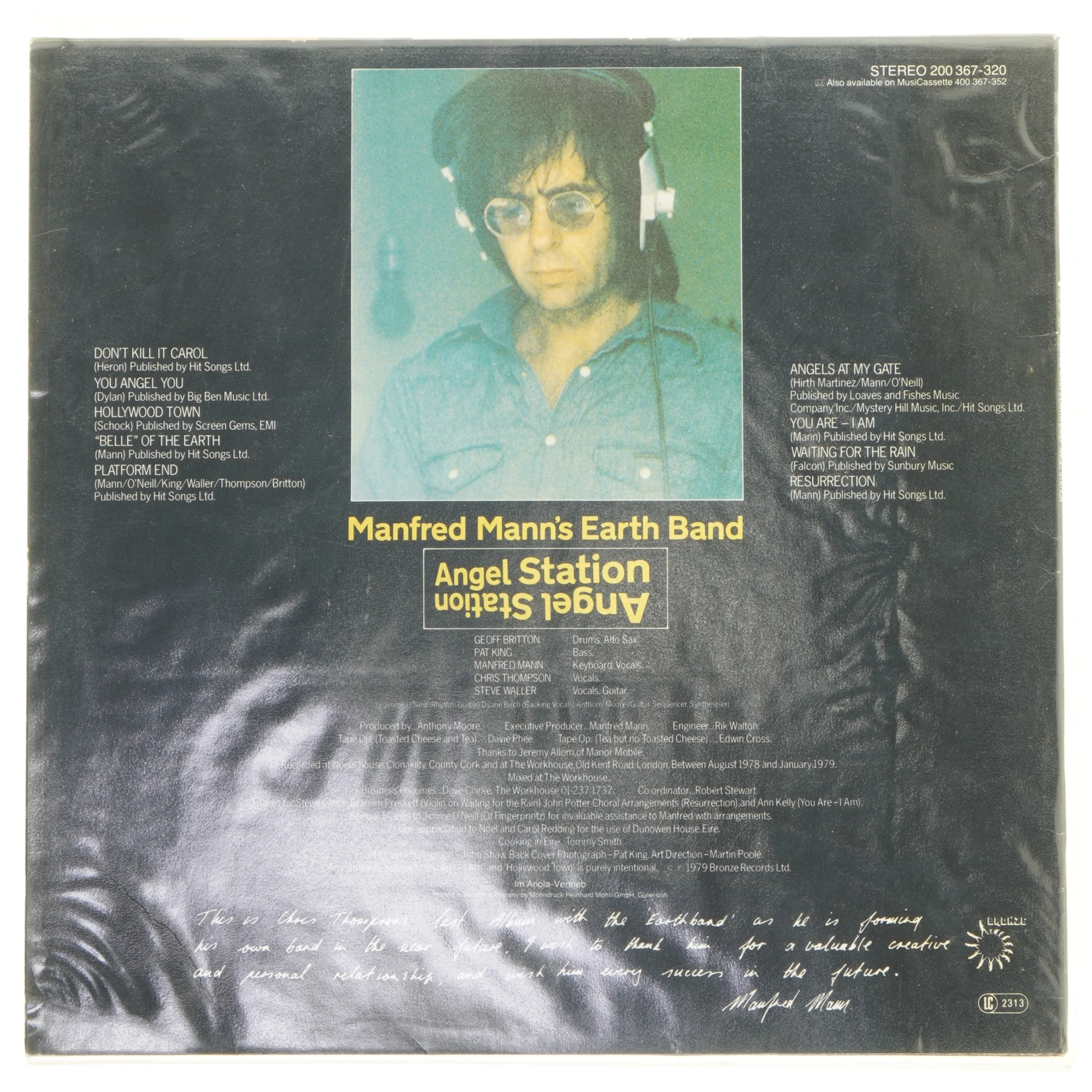 Manfred Mann's Earth Band vinyl album - Angel Station