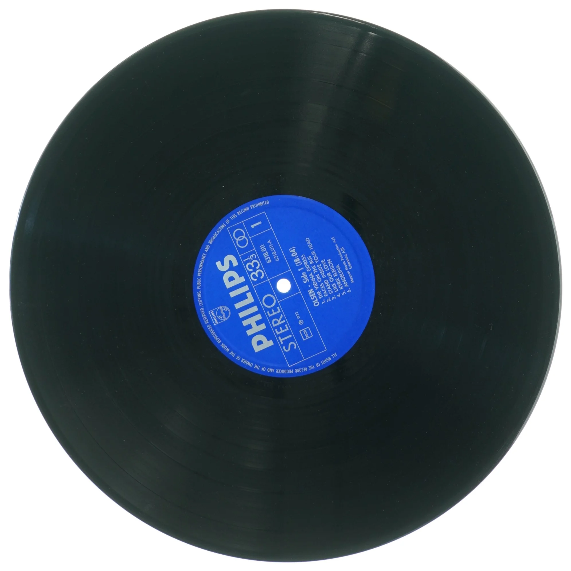 Olsen vinylplade fra Philips (str. 31 x 31 cm)