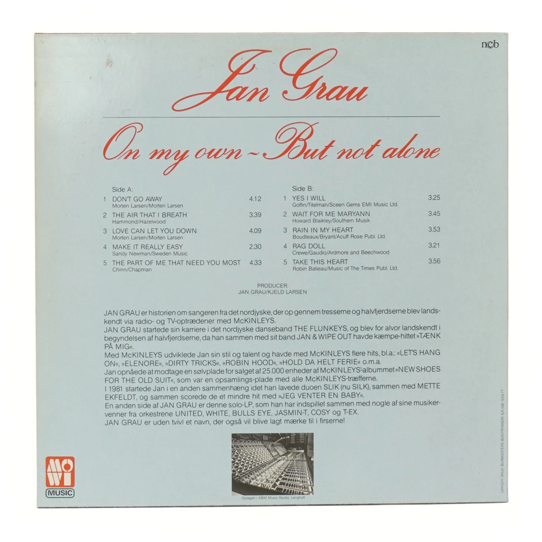 Jan Grau LP fra Jan Grau