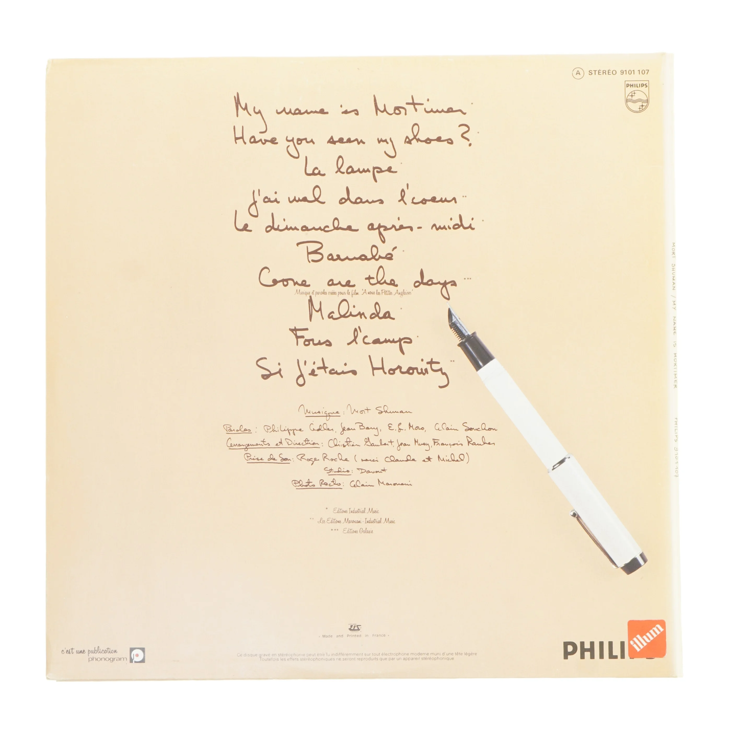 Mort Shuman LP - My Name is Mortimer fra Philips