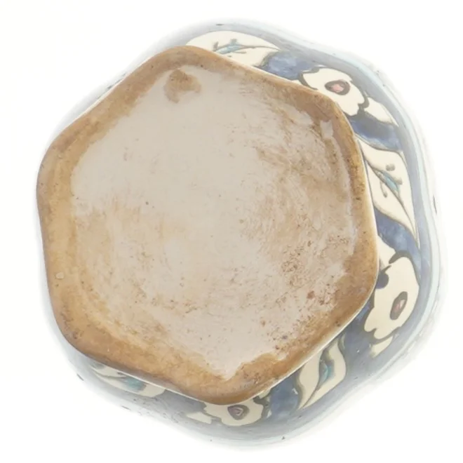 Dekorativ vase med håndmalede mønstre (str. Ø 8 cm længde 22,5 cm)