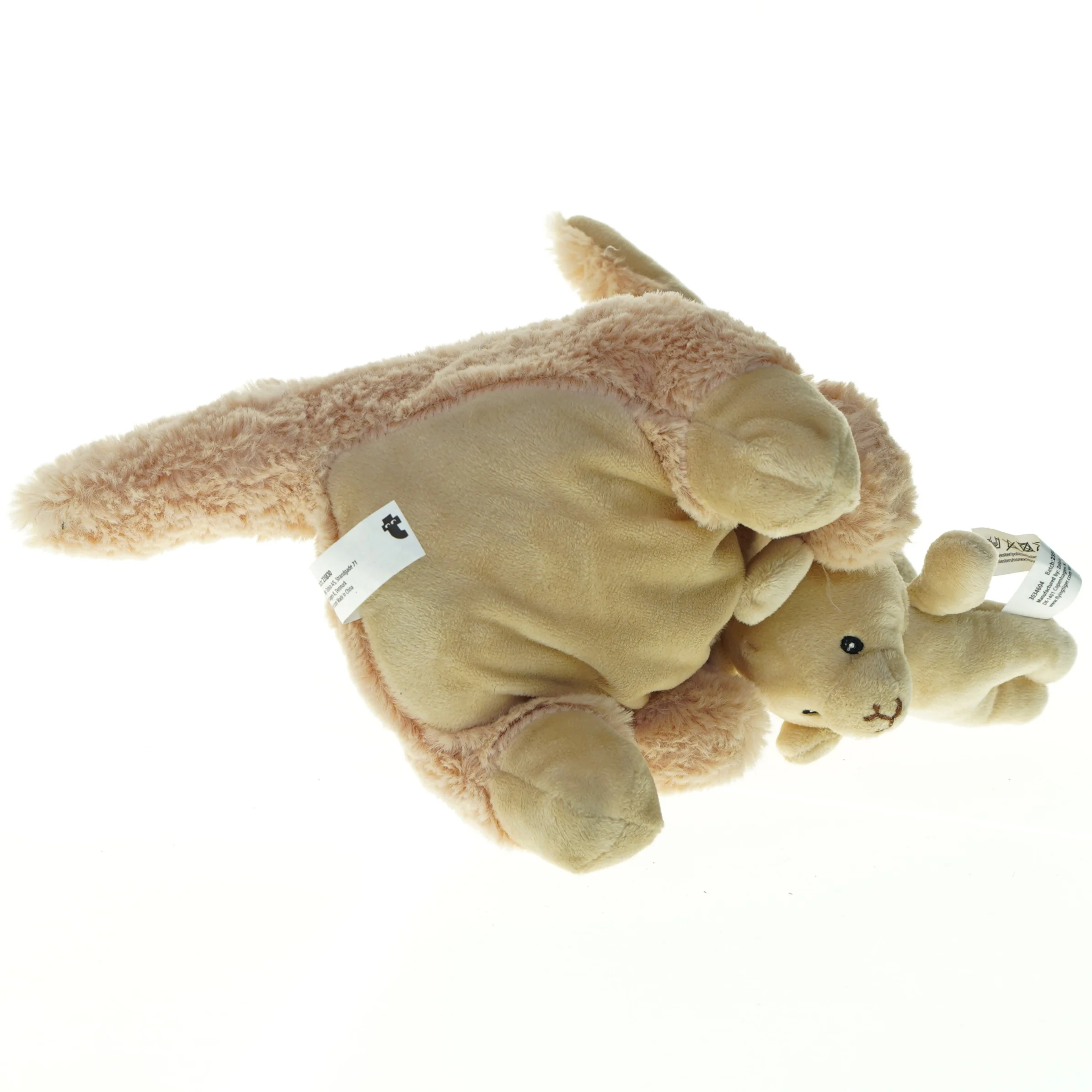 Tøjdyr kænguru med baby fra Tiger (str. 26x20 cm)