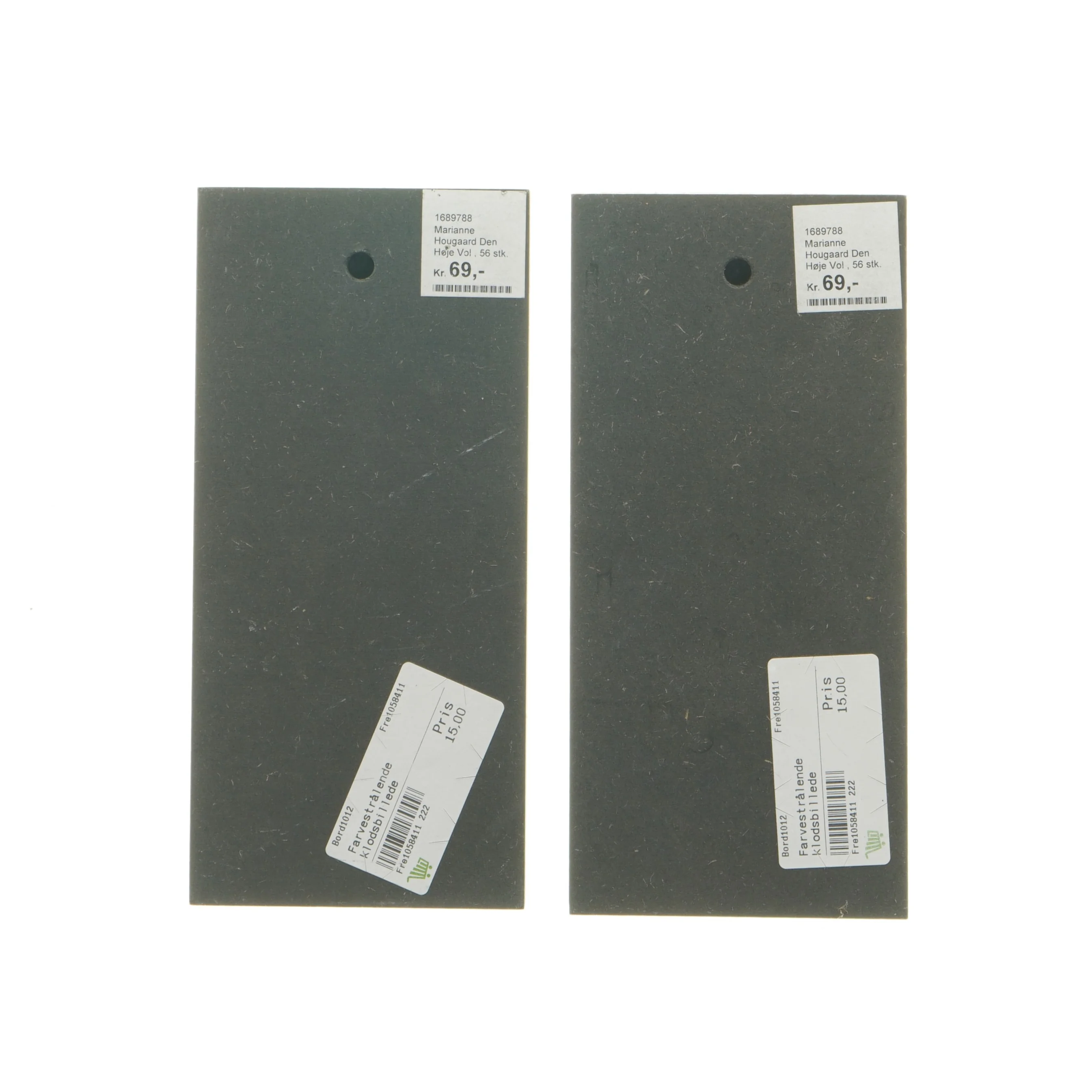 To vægdekorationer med tegninger fra Marianne Hougaard (str. 20x9,5 cm)