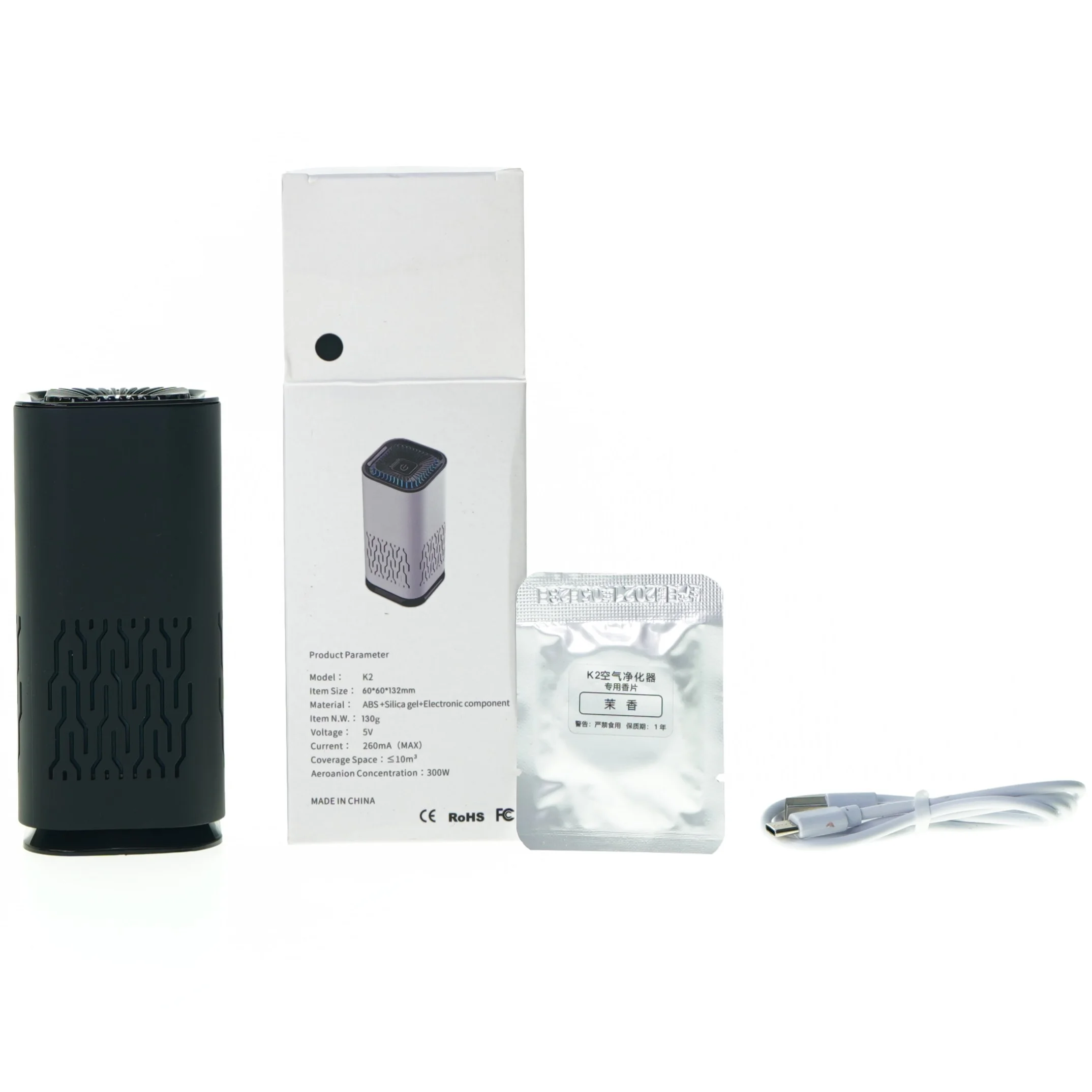 Portable air purifier fra K 2 (str. 13 x 6 x 6 cm)