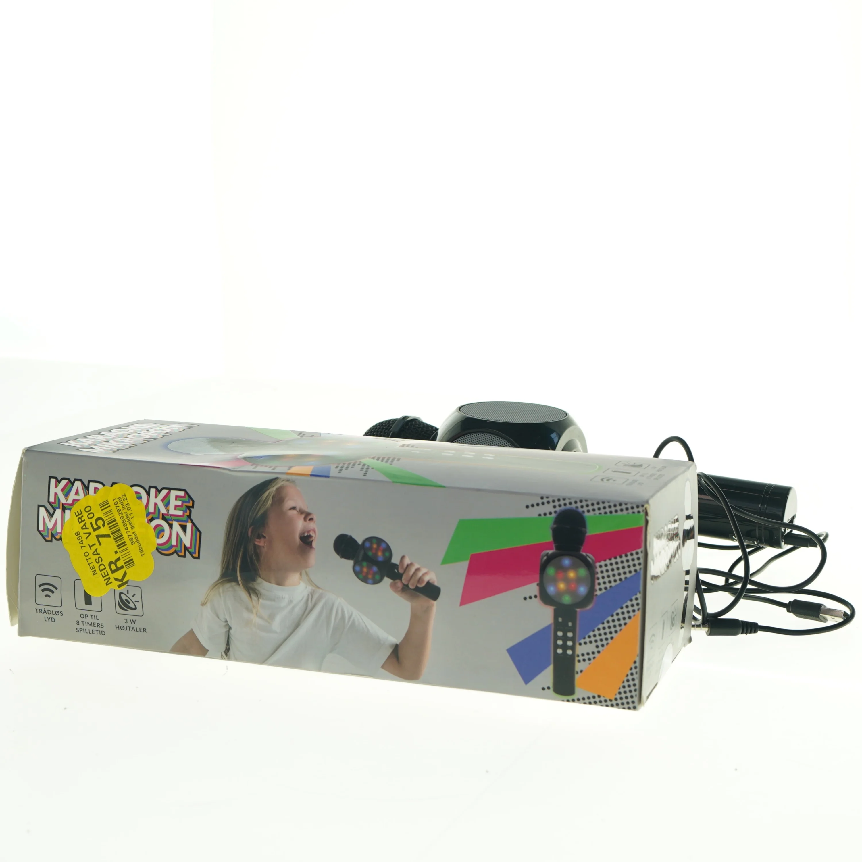 Karaoke Mikrofon med LED lys (str. 26 x 8 cm)