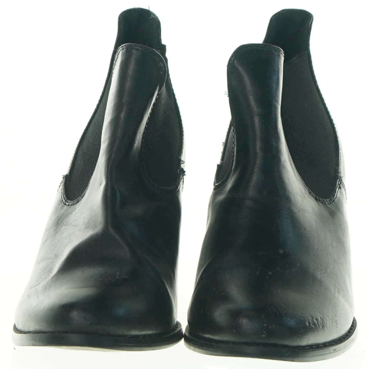 Sorte ankelstøvler med hæl (str. 40)