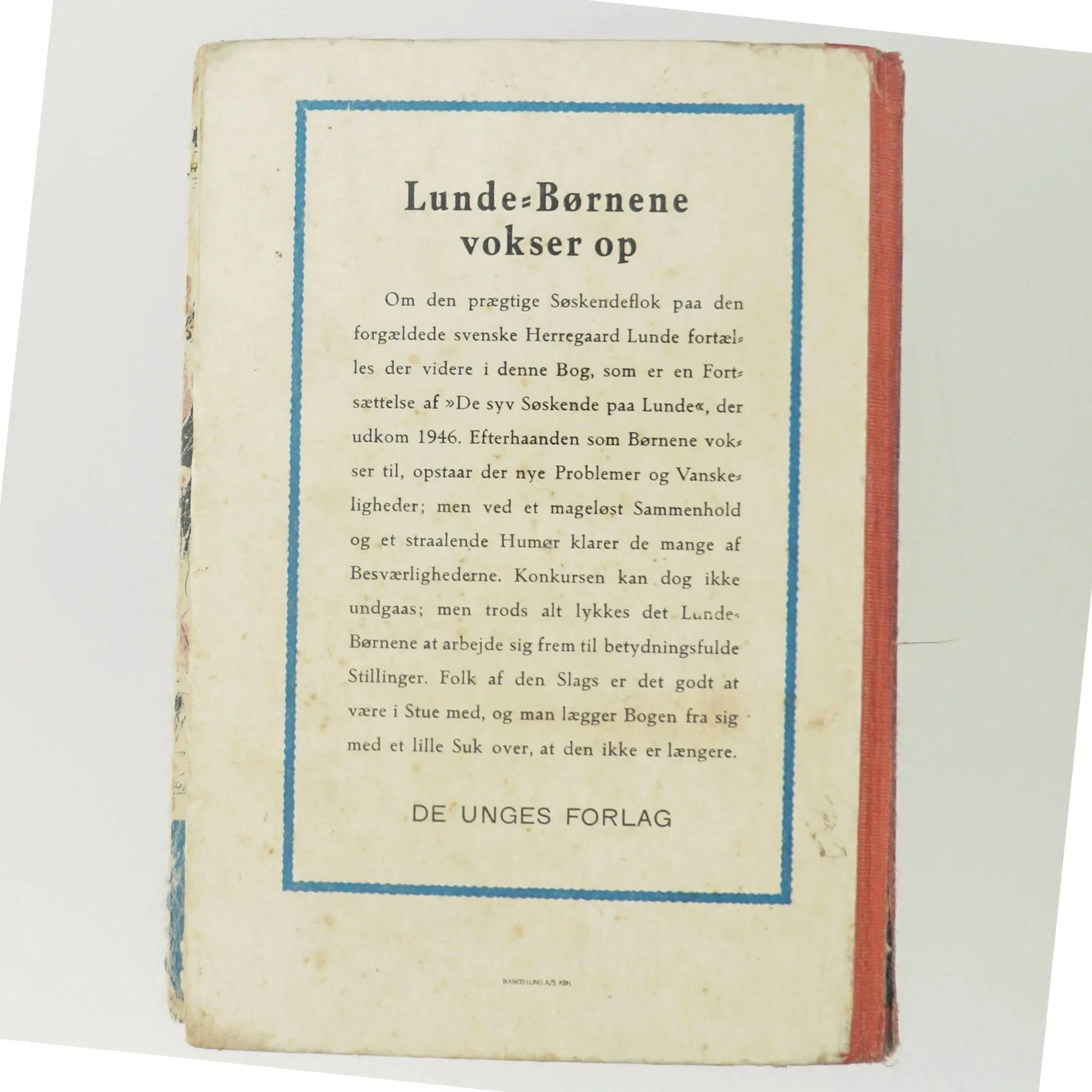 Lunde-Børnene vokser op af Elsa Carlsson (bog)