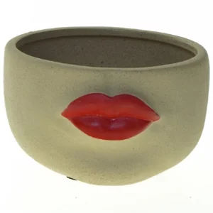 Keramikpotte med læber fra Tiger (str. 12 x 7 cm)