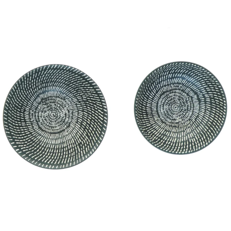 Sorte skåle med hvidt organiske mønster fra Søstrene Grene (str. 13 x 4 cm 14 x 5 cm)