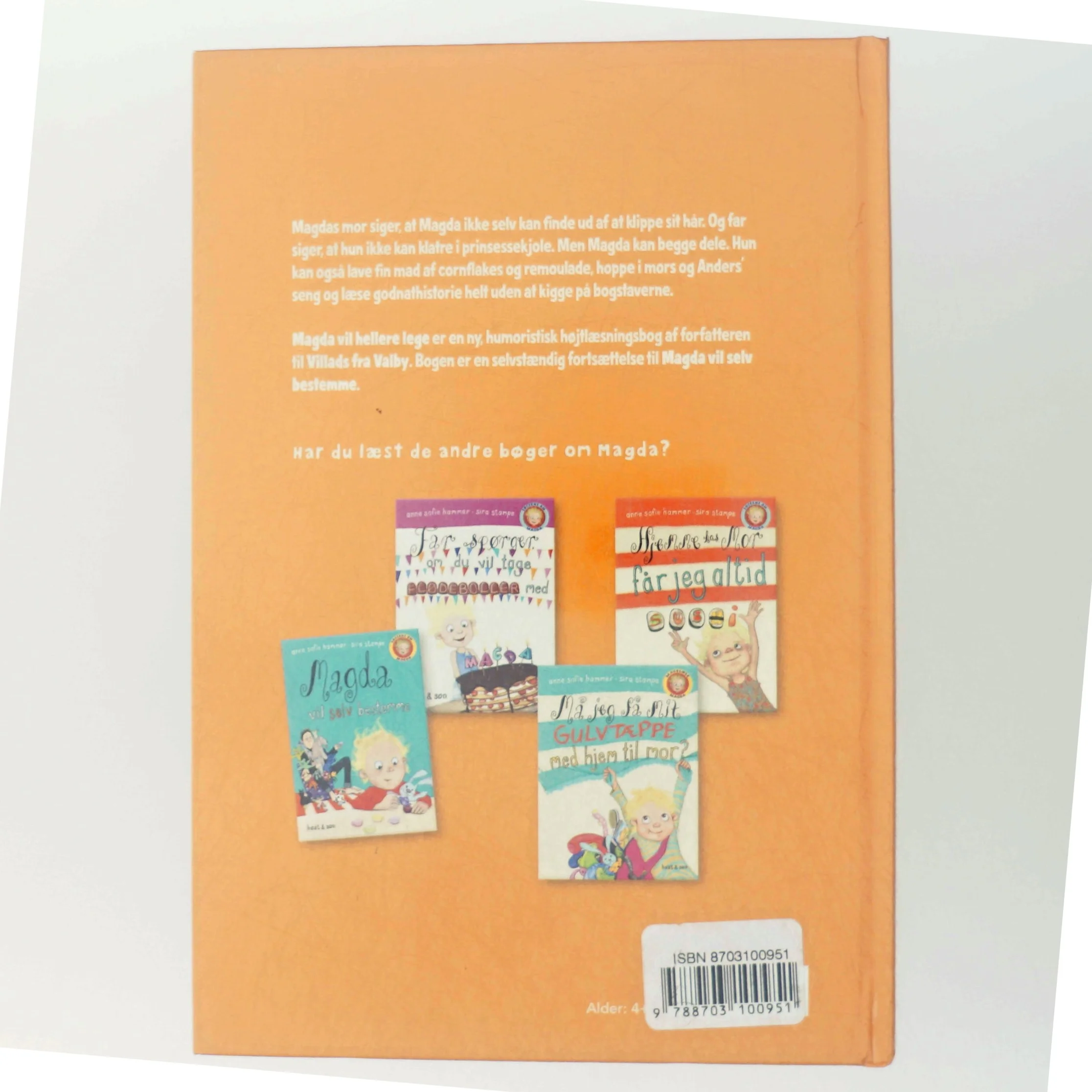 Magda vil hellere lege af Anne Sofie Hammer (f. 1972-02-05) (Bog)