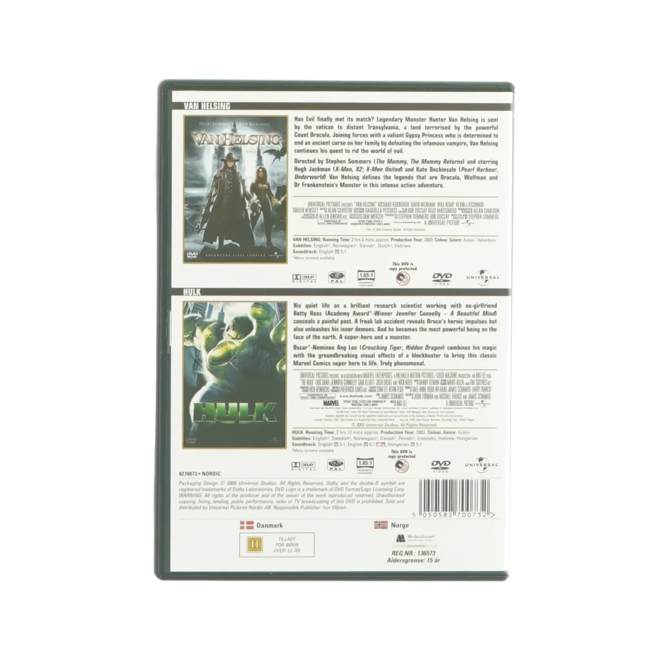 Van Helsing og Hulk (DVD)