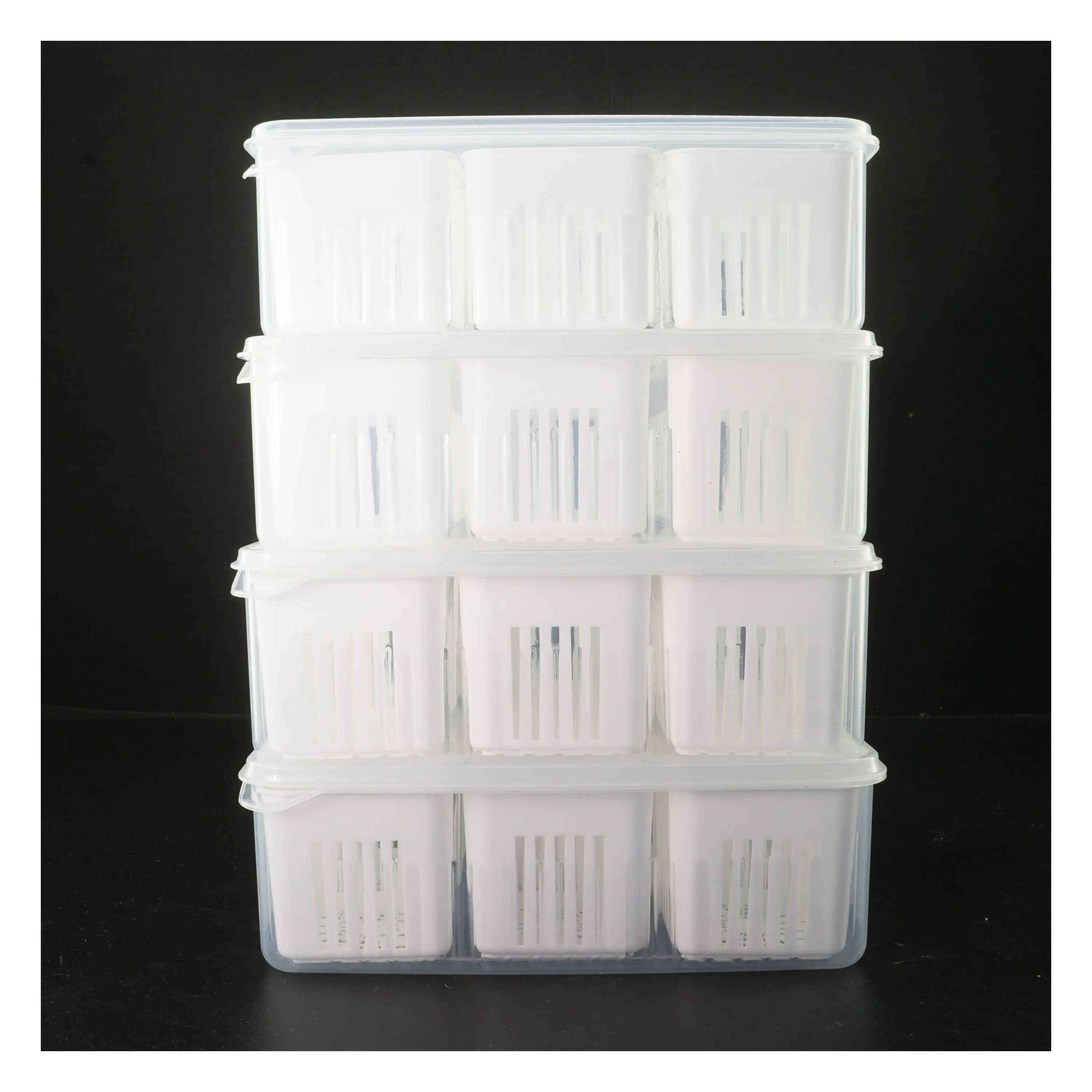 Opbevaringsbeholder med ruminddelinger (str. 22x16 cm)