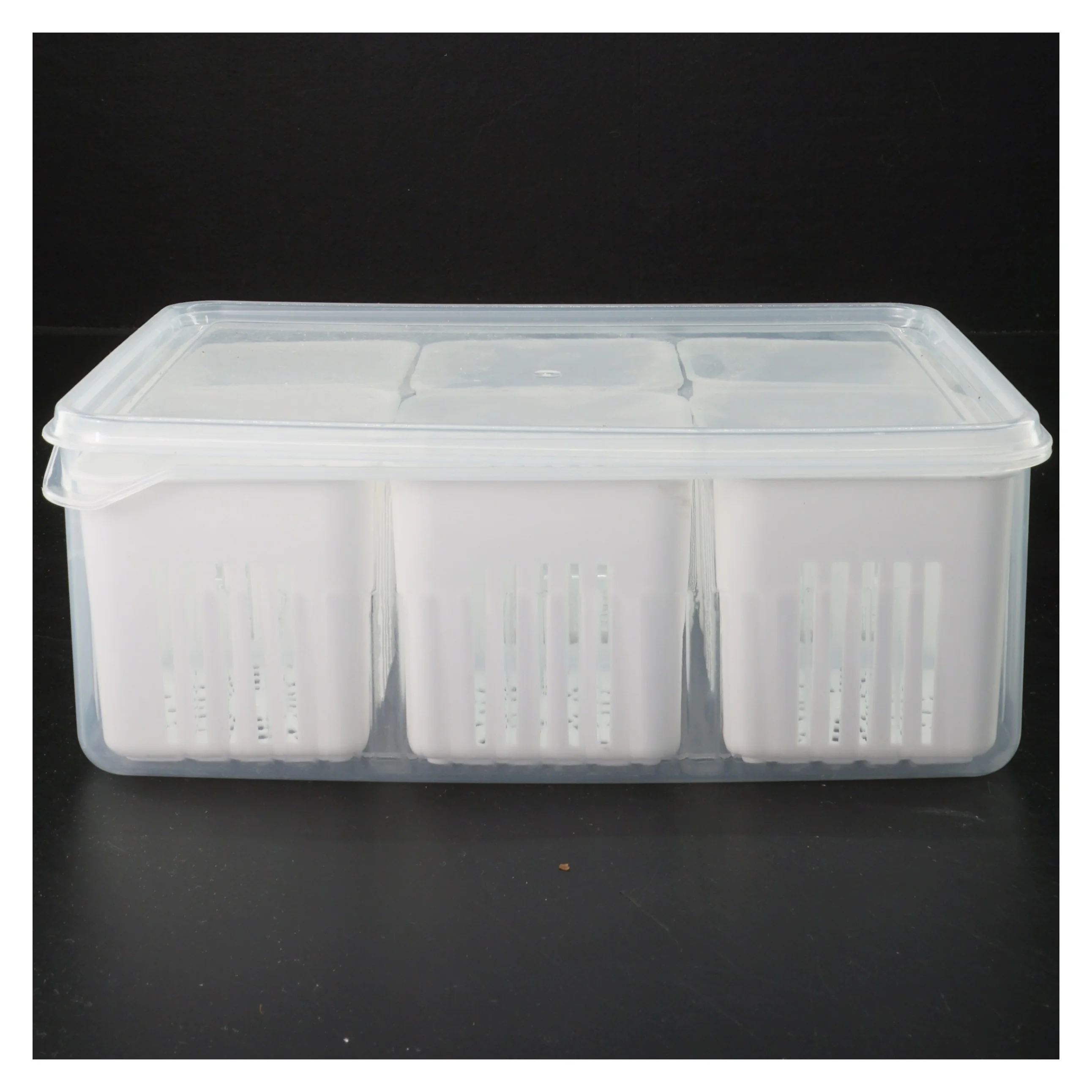 Opbevaringsbeholder med ruminddelinger (str. 22x16 cm)