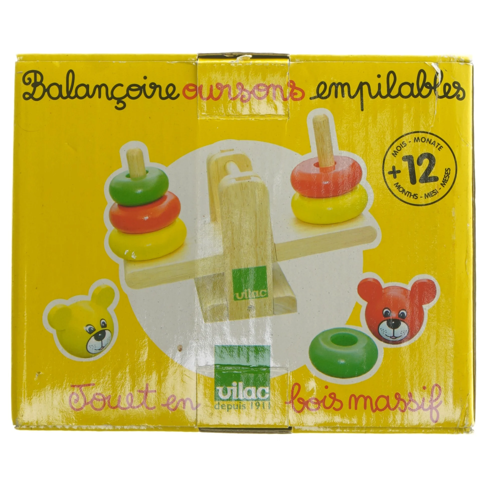 Trælegetøj - Vippe med bjørne (str. 20 cm)