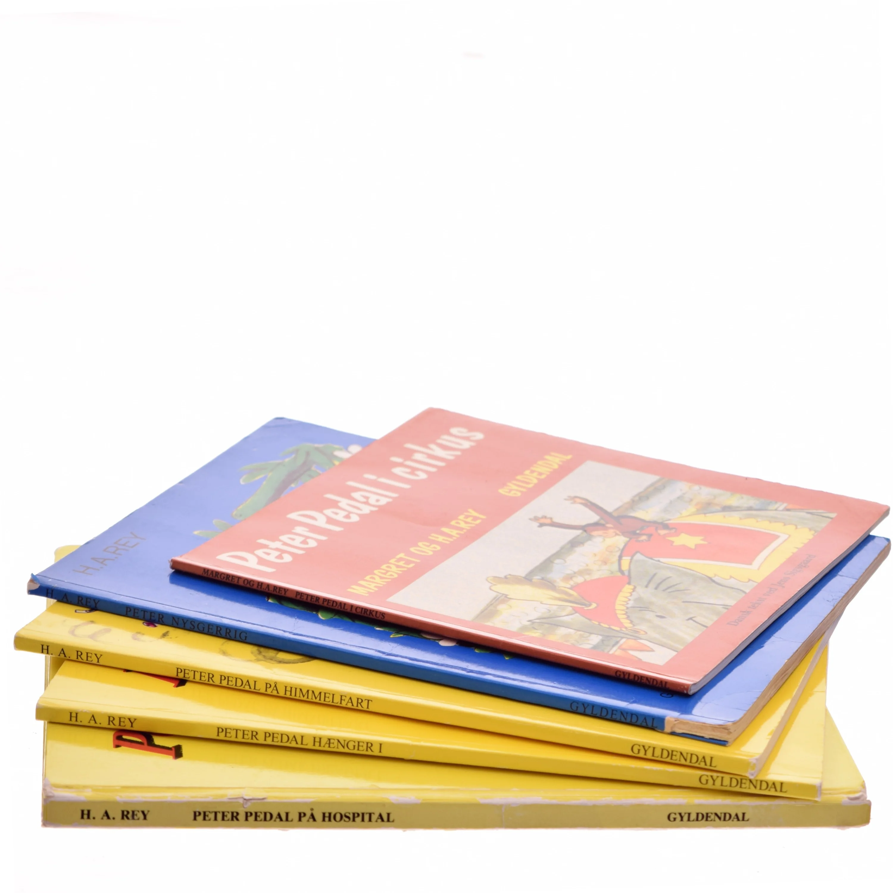 Peter Pedal børnebøger samling fra Gyldendal af Margret og H.A. Rey (Bog)