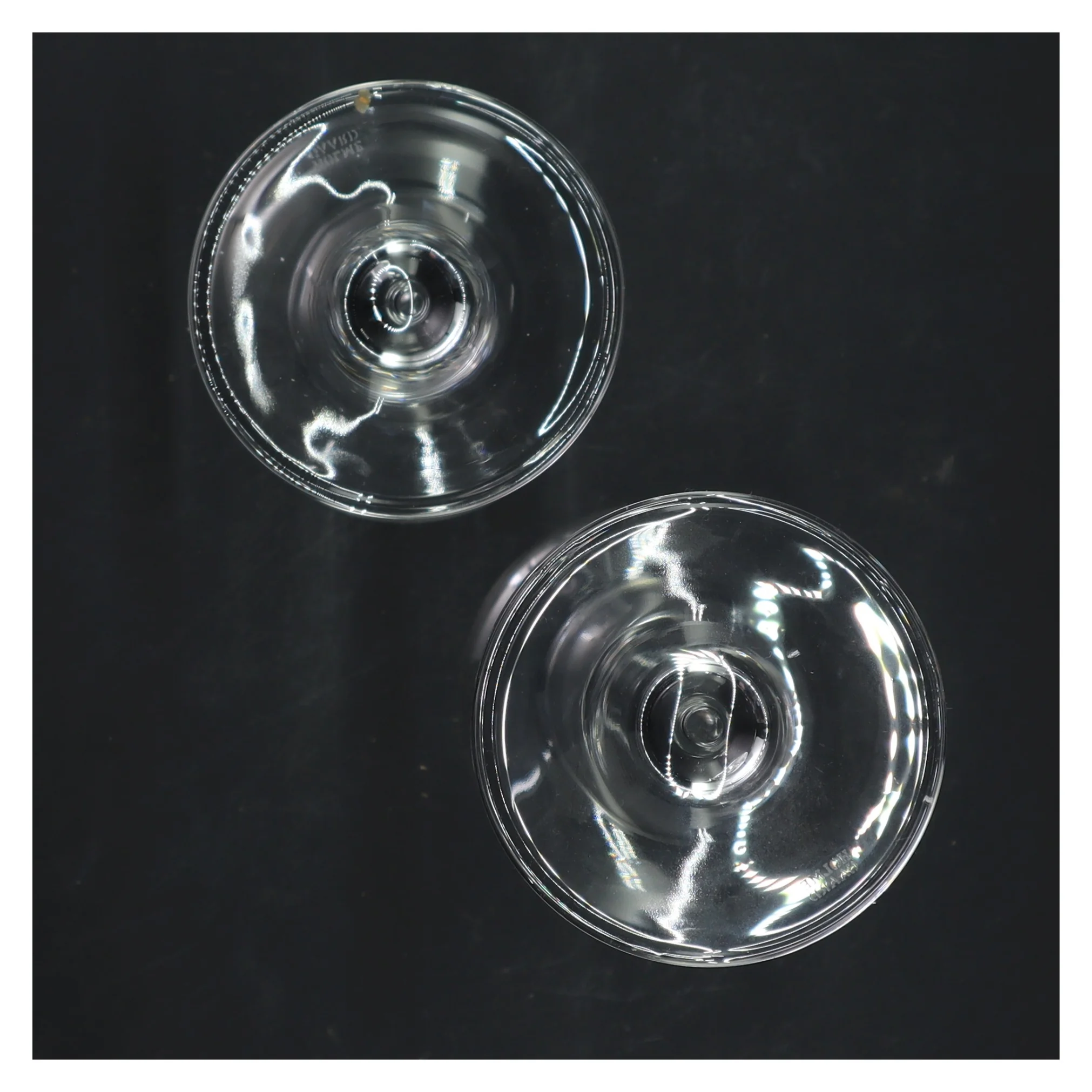 Glas lysestager fra Holmegaard (str. 12 og 18 cm)