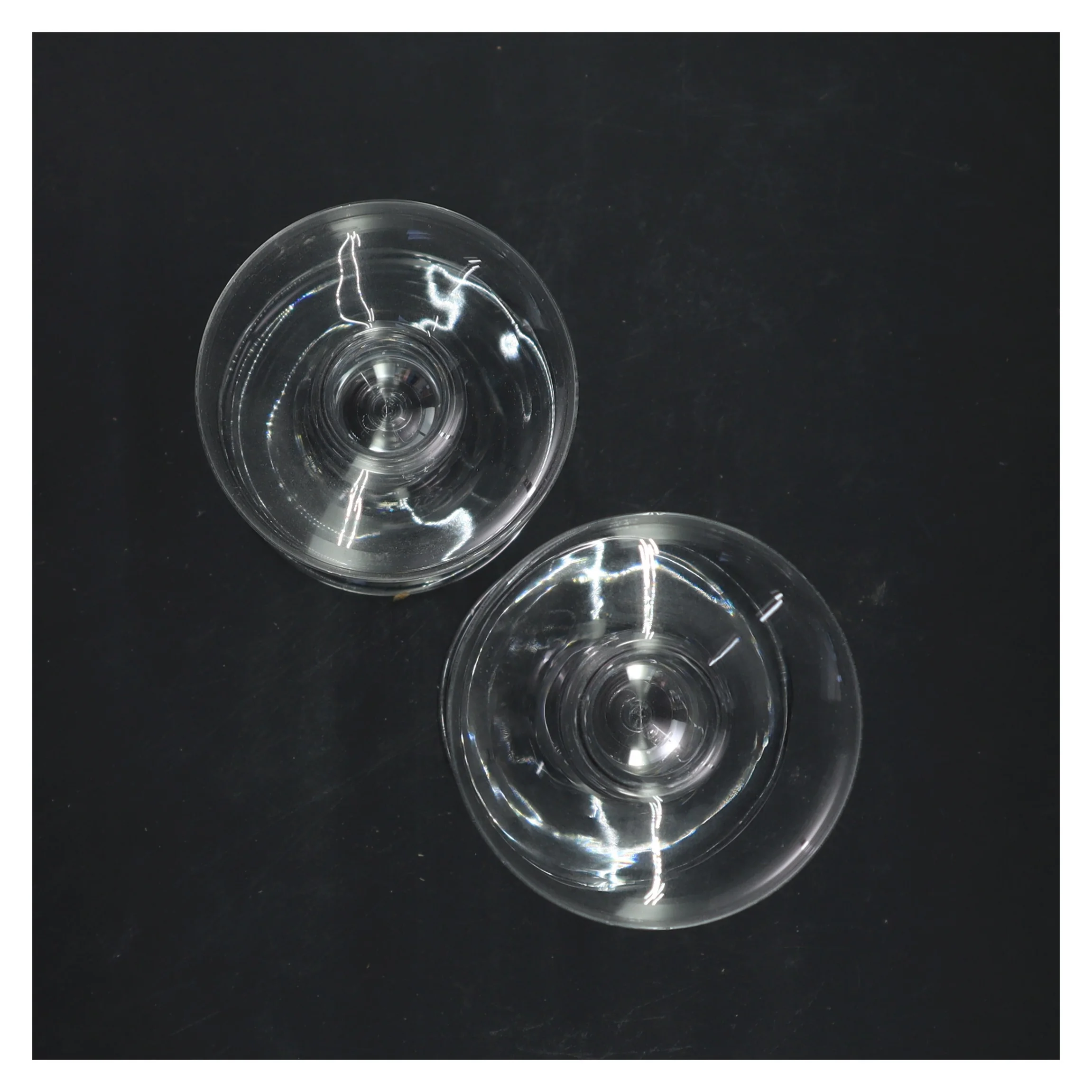 Glas lysestager fra Holmegaard (str. 12 og 18 cm)