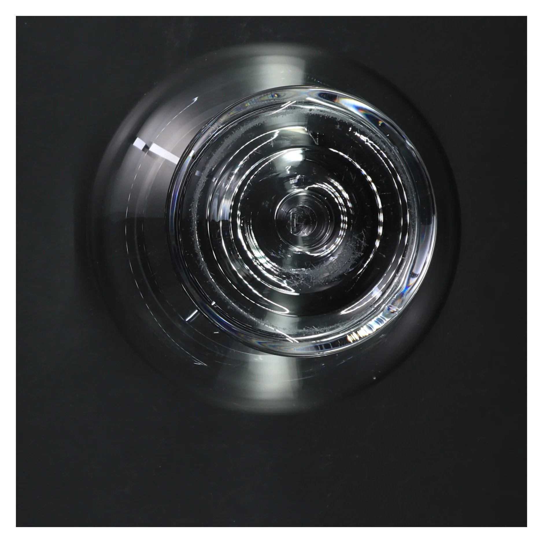 Lysestage i glas (str. 15 cm)