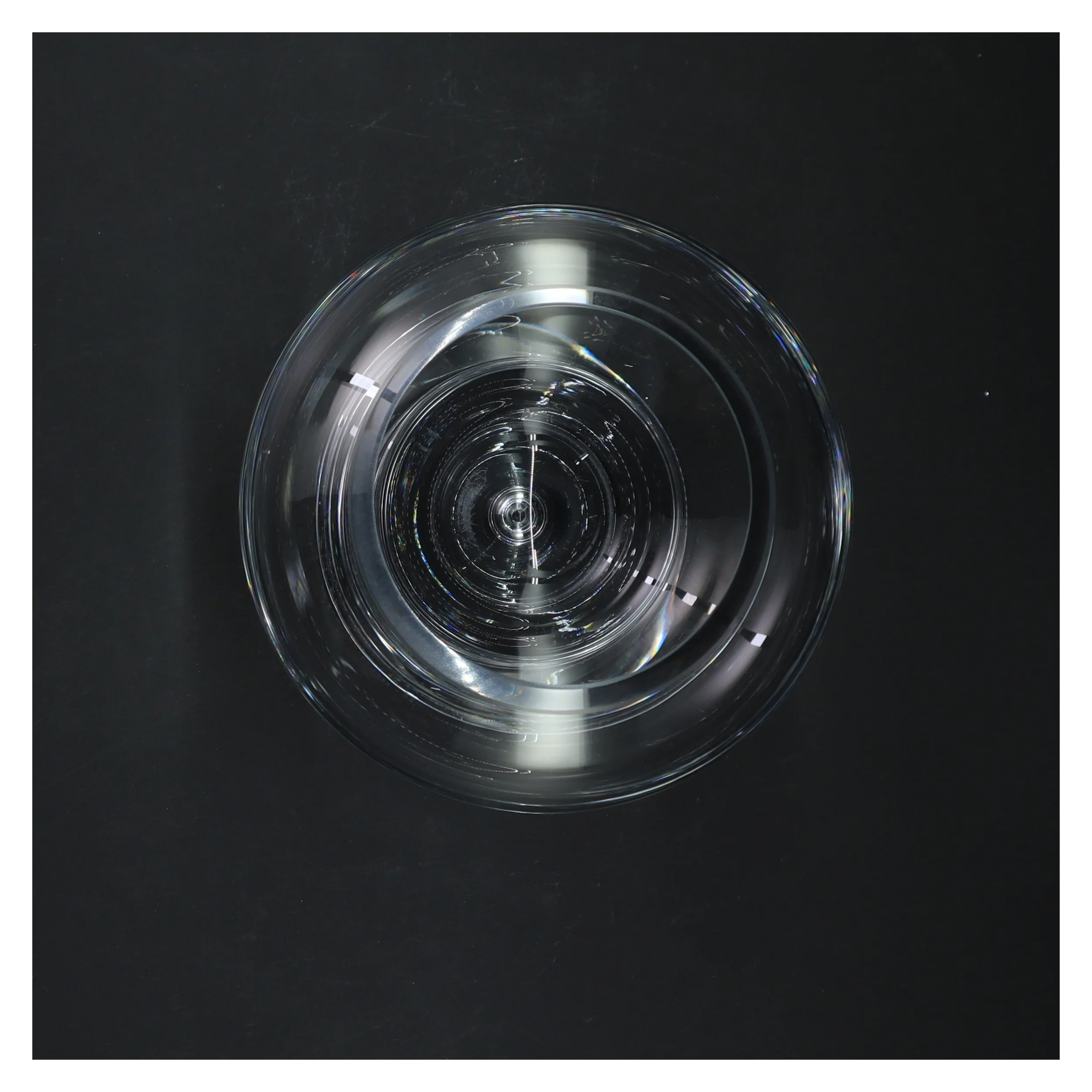 Lysestage i glas (str. 15 cm)