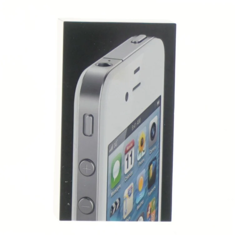 Apple iPhone 4 – 8 GB hvid – med original æske – home-knap slidt – samleobjekt