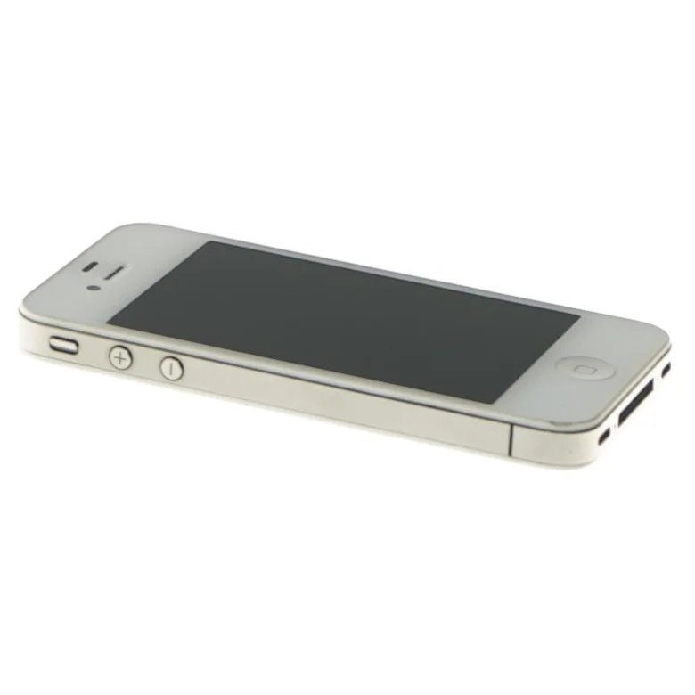 Apple iPhone 4 – 8 GB hvid – med original æske – home-knap slidt – samleobjekt