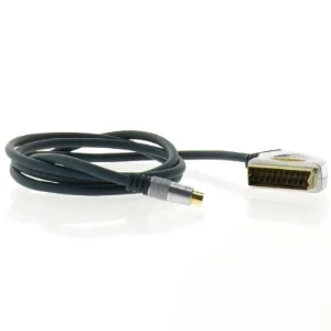 Clicktronic Scart-kabel med S-video stik fra Clicktronic (str. 155 cm)