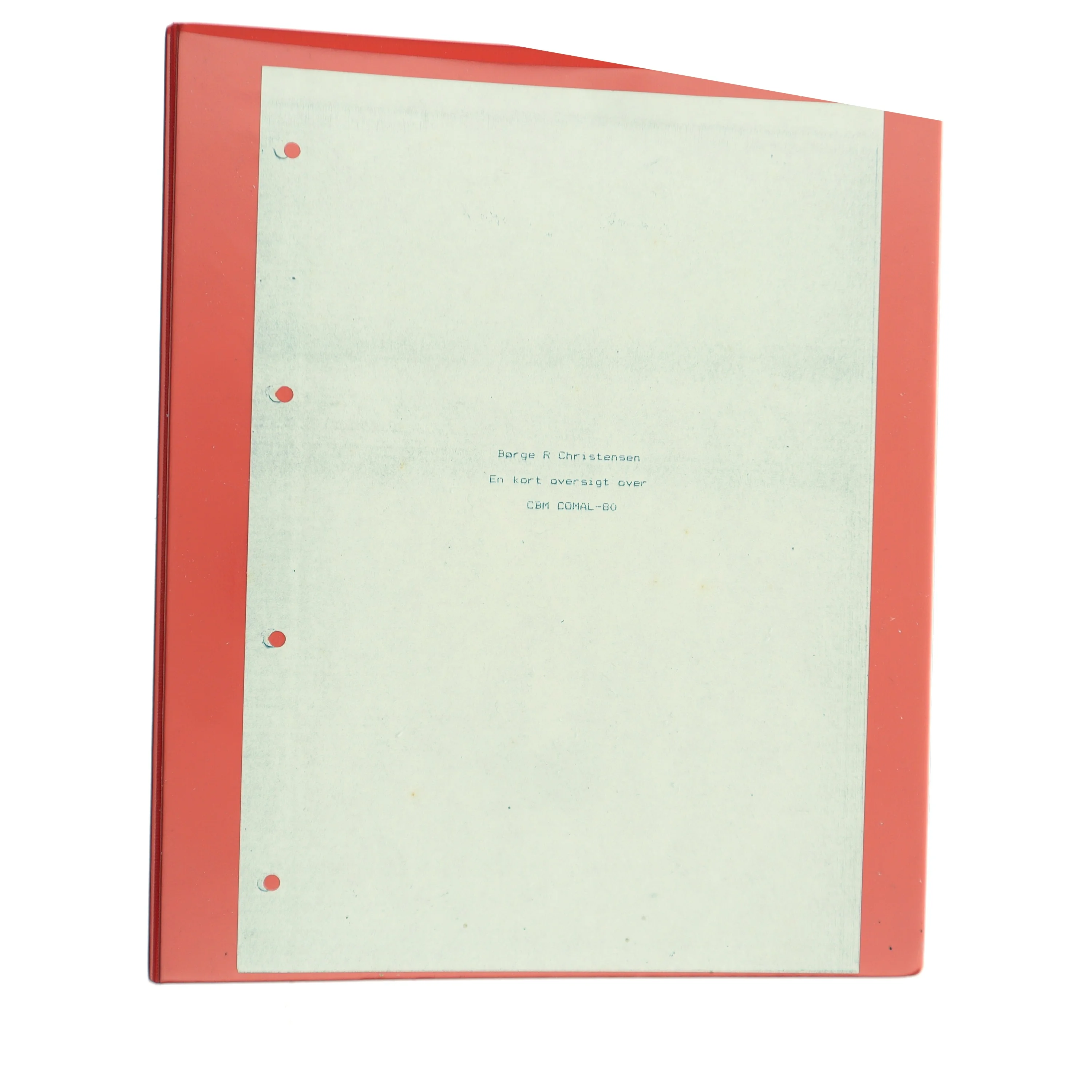 Sjælden CBM COMAL-80-manual i mappe fra 1981 – Commodore PET/CBM-tidsalder (Børge R. Christensen)