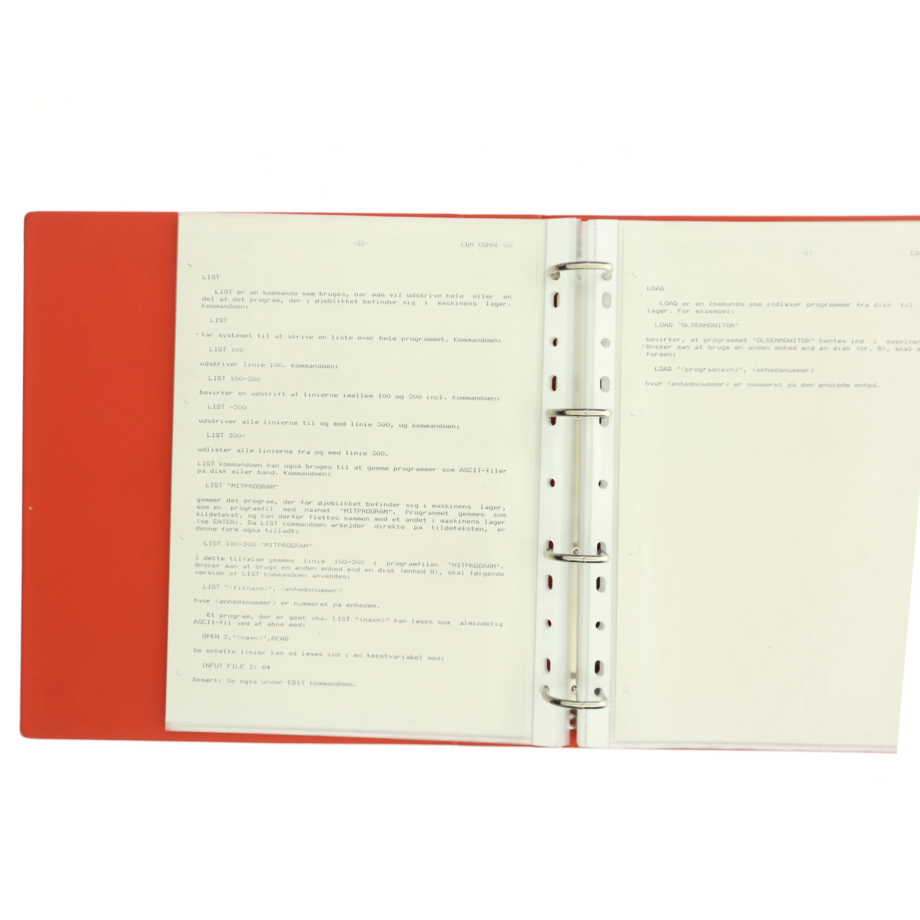 Sjælden CBM COMAL-80-manual i mappe fra 1981 – Commodore PET/CBM-tidsalder (Børge R. Christensen)