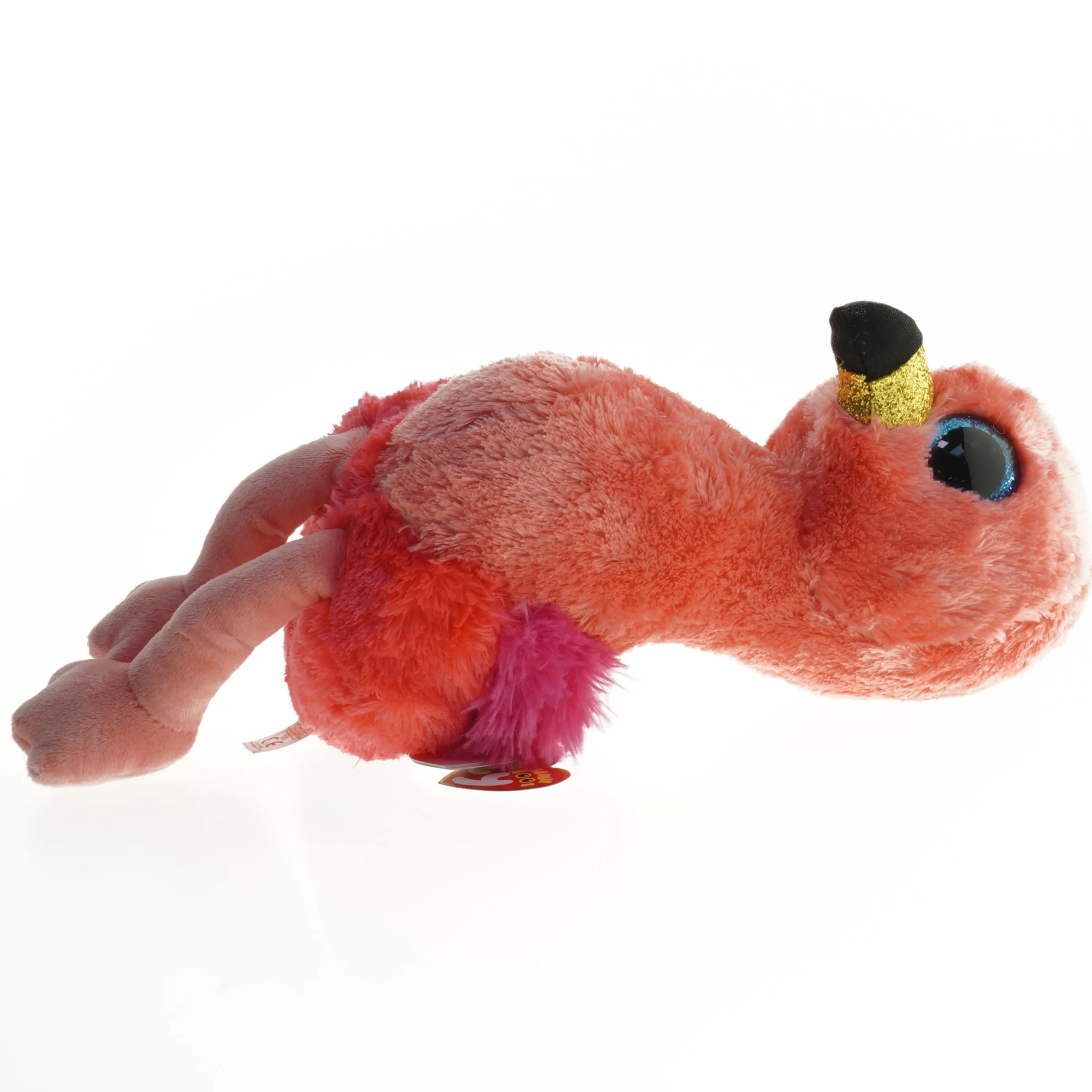 Plys flamingobamse (str. 34x16 cm)