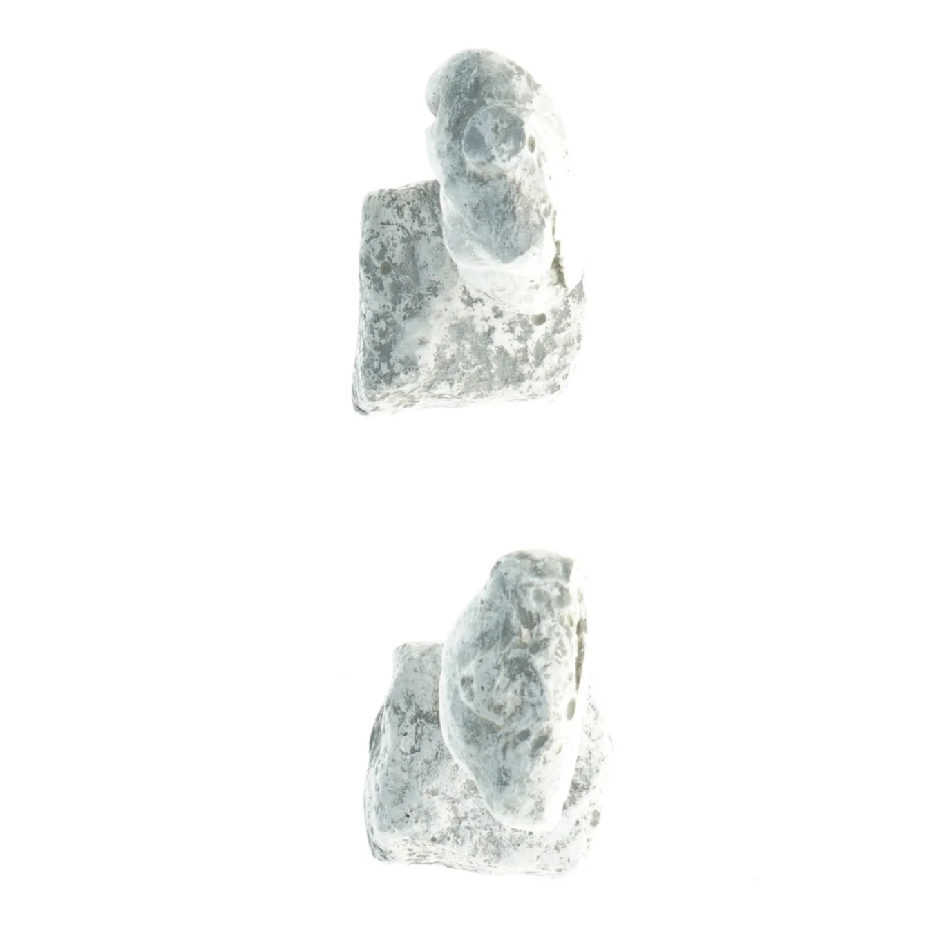 Gipsskulptur af torso - 2 stk (str. 14,5 x, 6 cm og 15 x 6 cm)