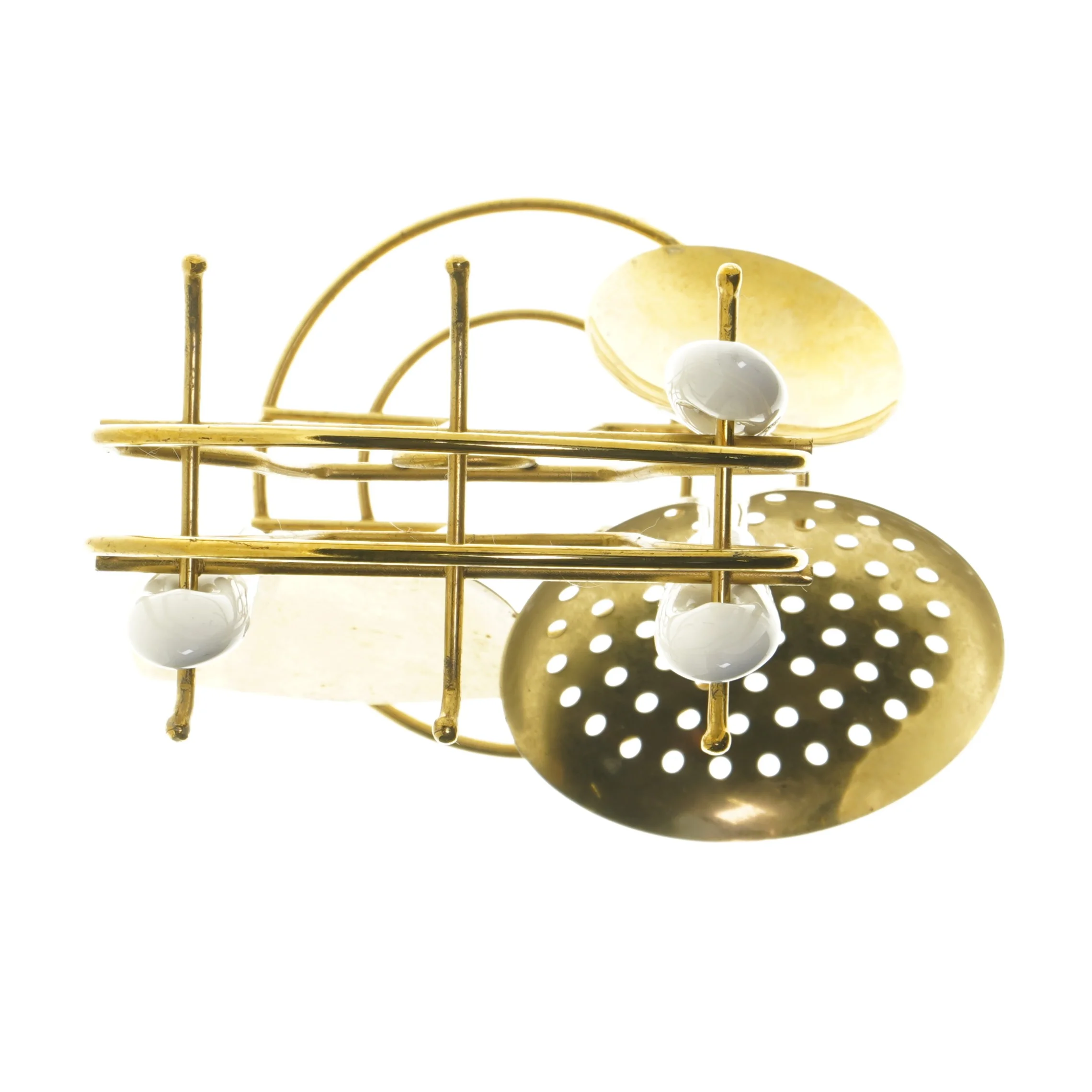 Køkkenredskaber i guldfarve med stativ (str. 41 cm)