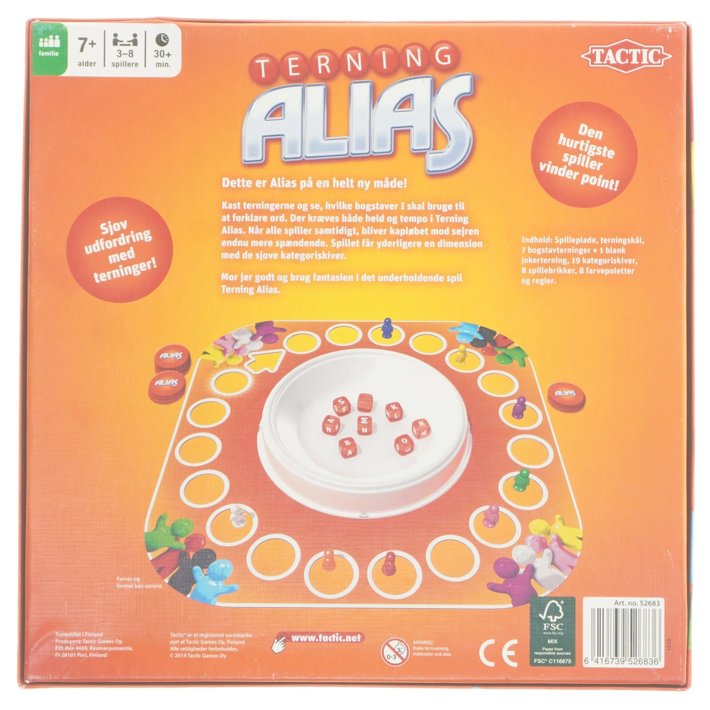 Terning Alias brætspil (str. 6x25x25 cm)