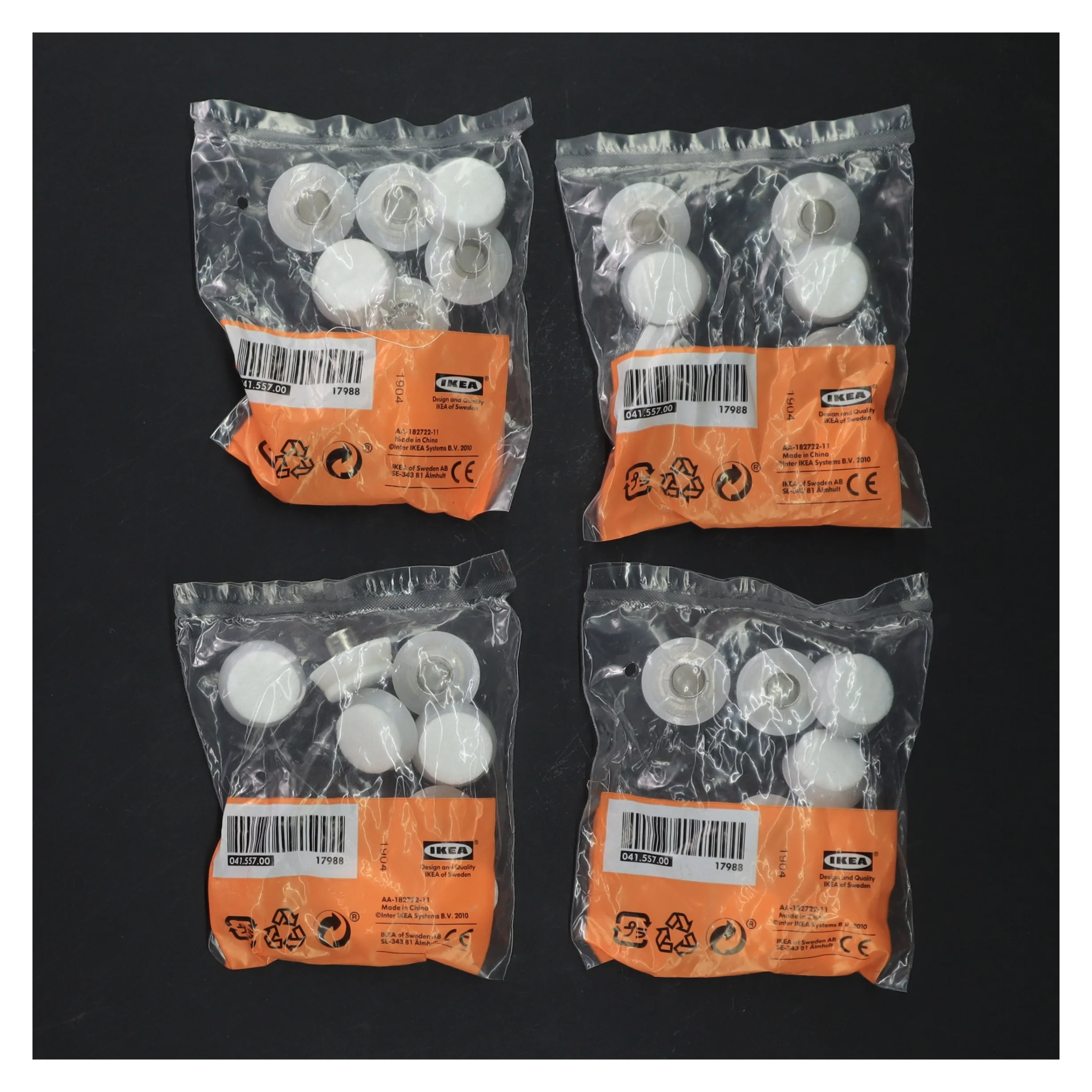 4 Pakker med FIXA møbelsko fra IKEA (str. 2,5 cm)