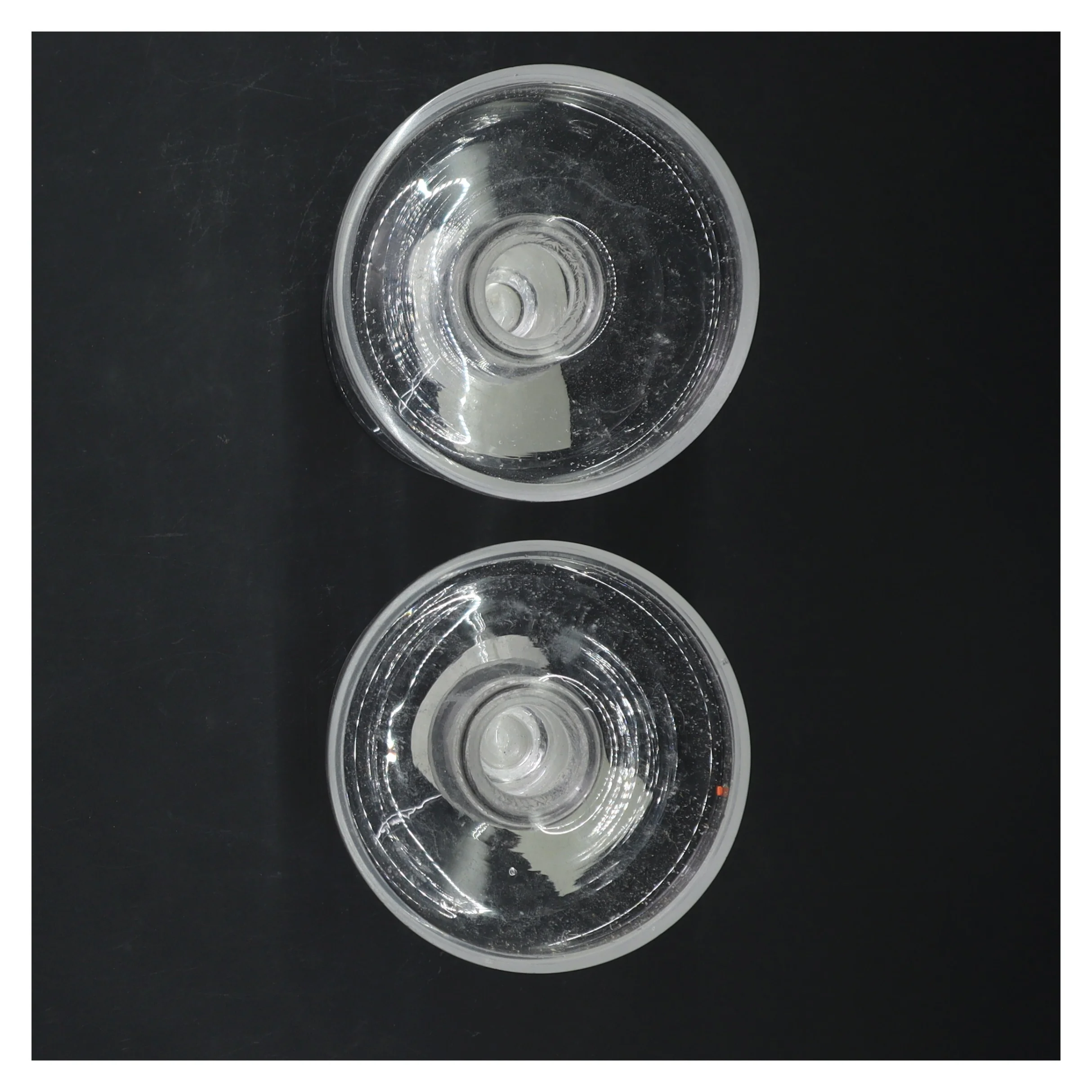 Glas lysestager, sæt af 2 (str. 2 styk, ø 9,5 cm)