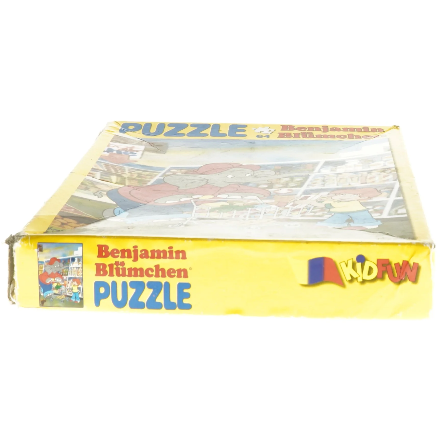 Benjamin Blümchen puslespil 64 brikker fra Kidfun (str. 4x28x19 cm)