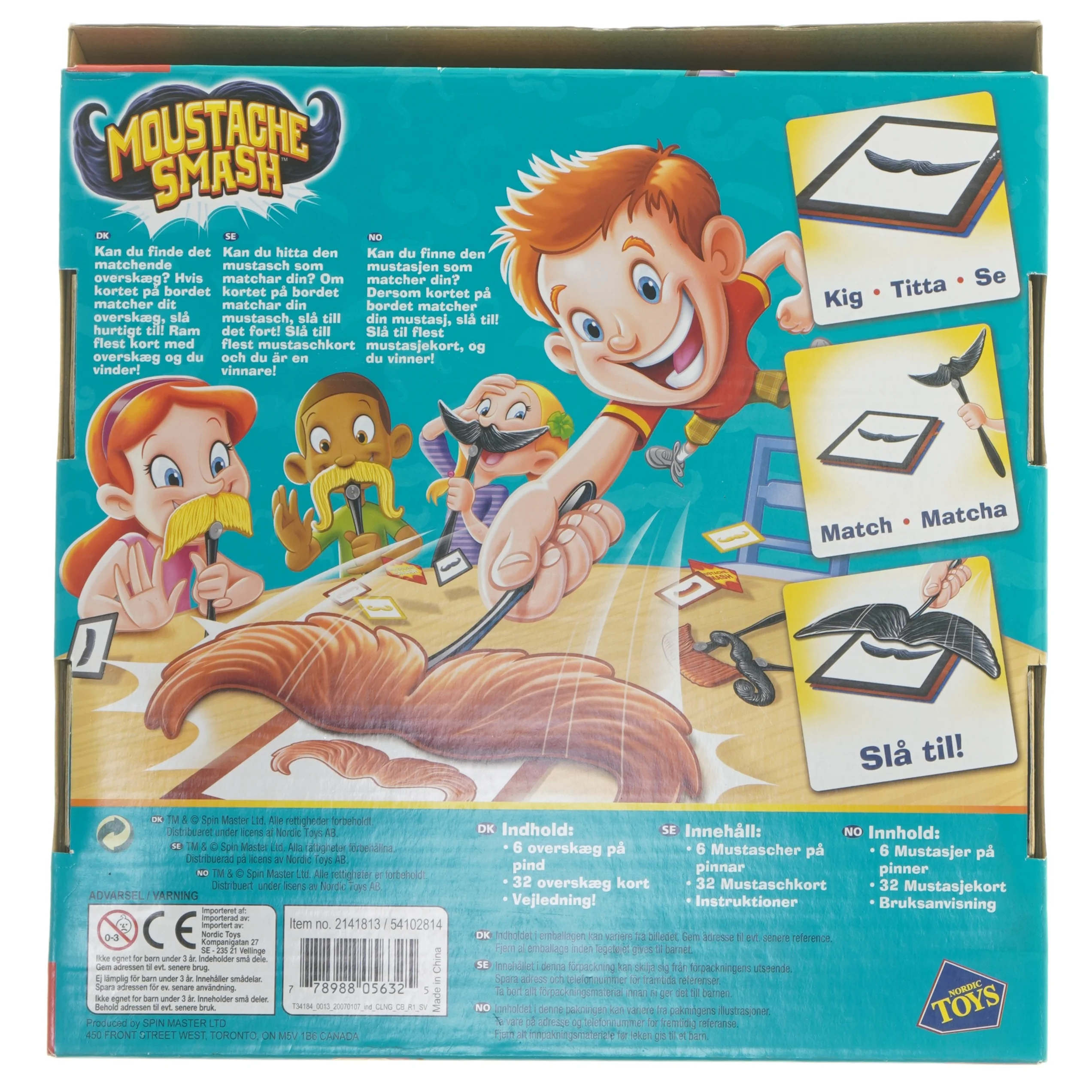 Moustache Smash spil (str. 5x27x27 cm)