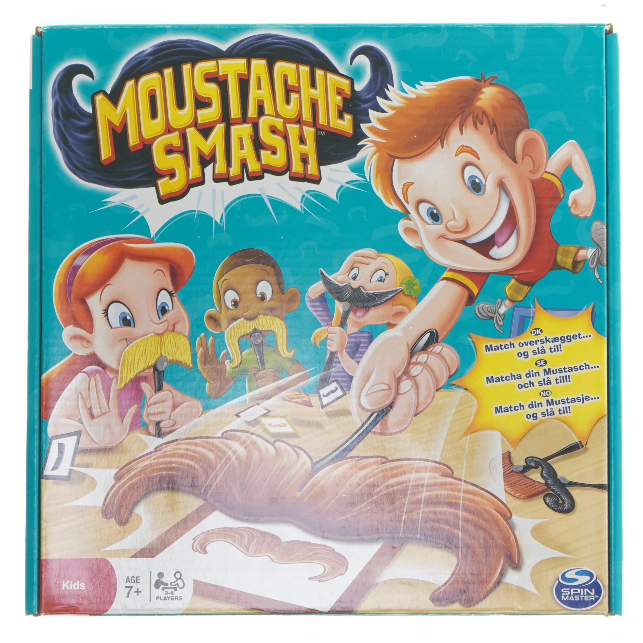 Moustache Smash spil (str. 5x27x27 cm)